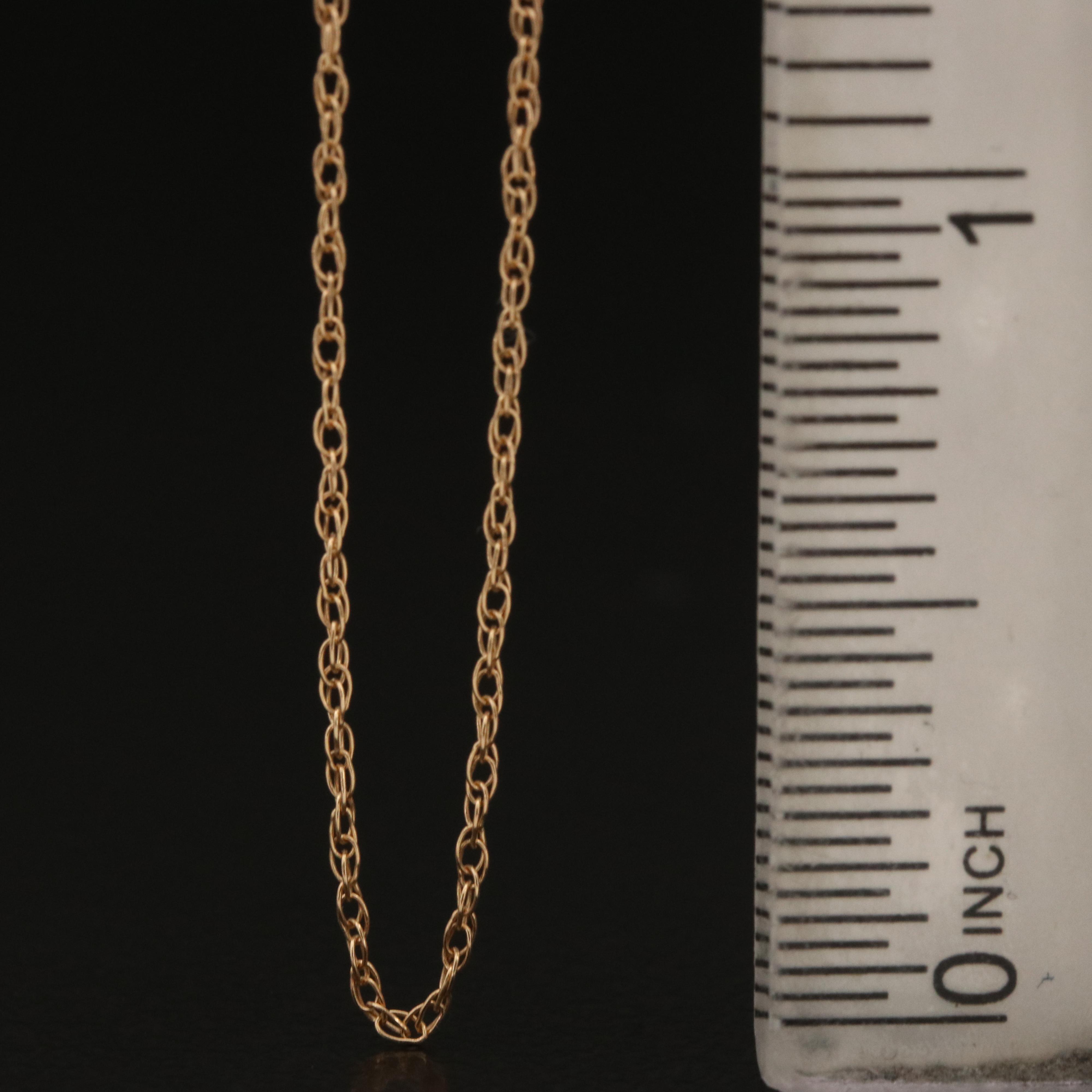 14K Loose Rope Chain Necklace