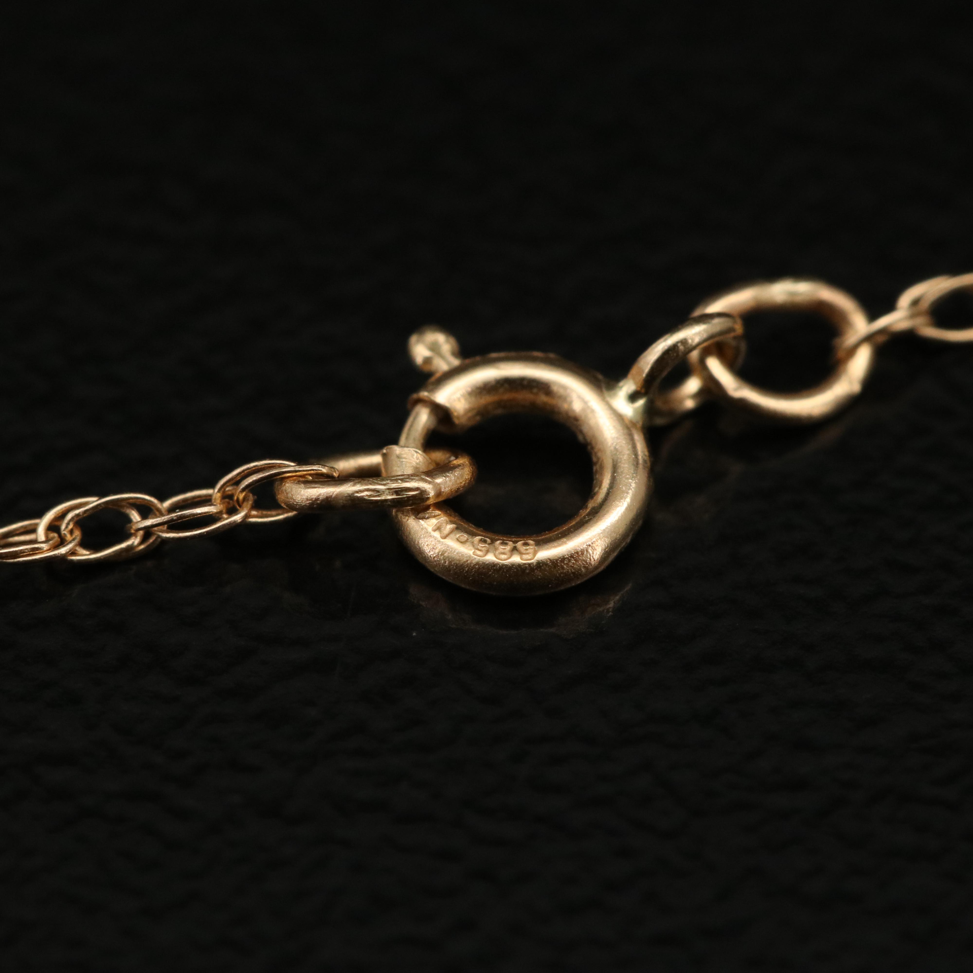 14K Loose Rope Chain Necklace