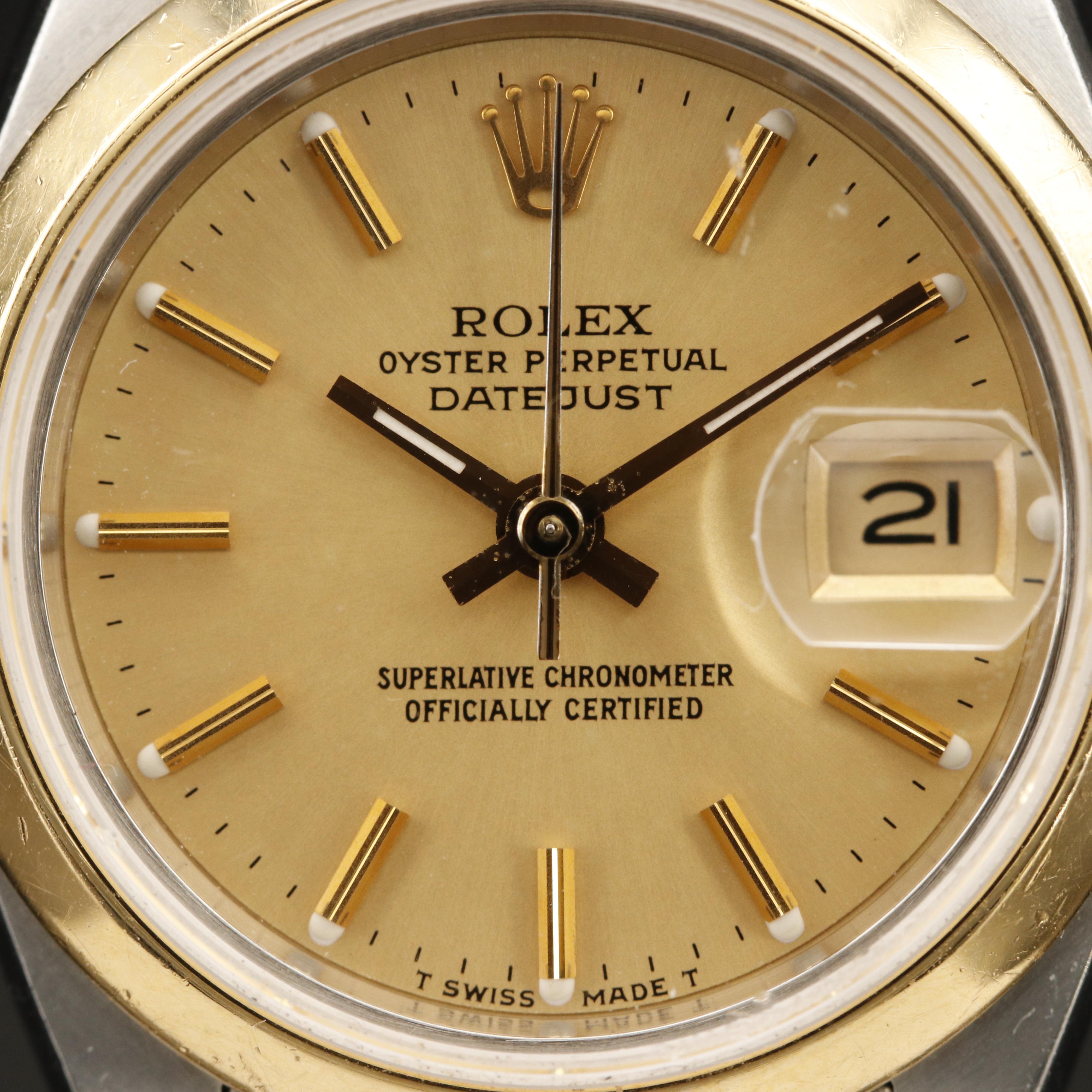 1987 Rolex Oyster Perpetual Datejust Automatic Watch