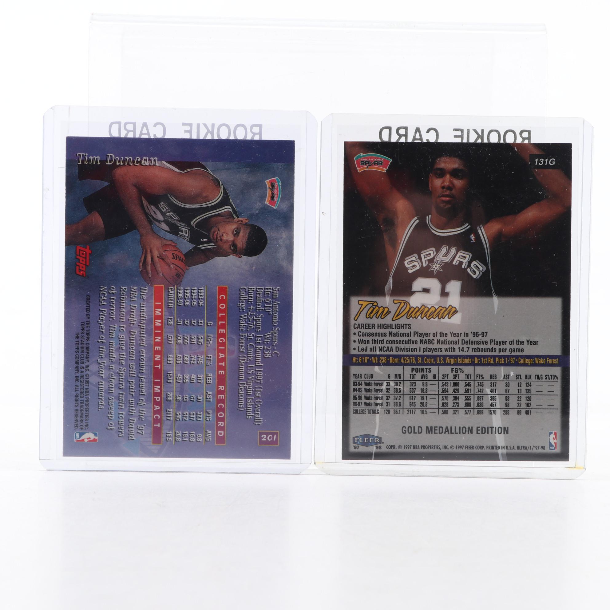 1990s-2000s NBA Basketball Cards with Rookies, Bryant, Shaq, Duncan, Wade, More