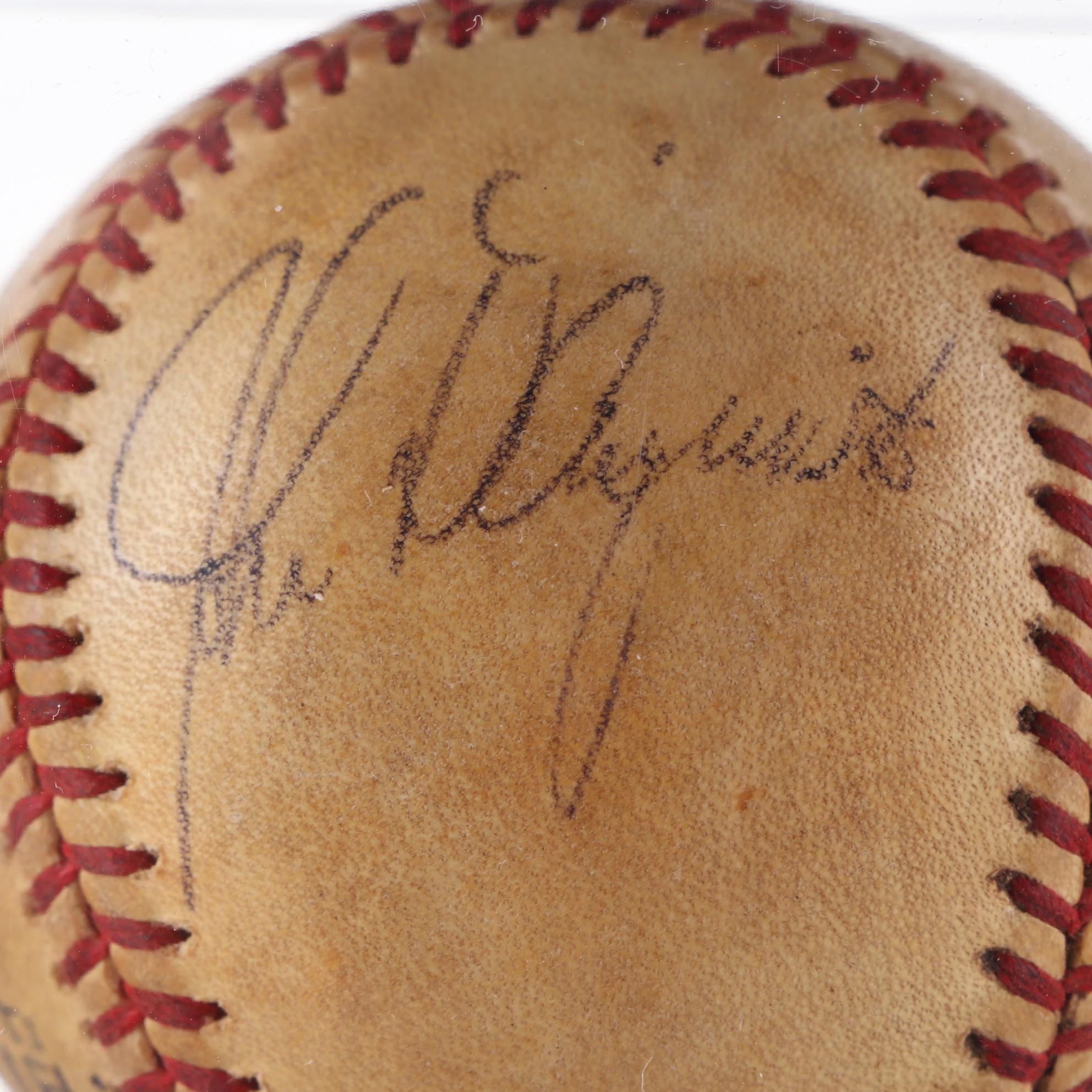 John D'Acquisto Signed Rawlings Braves/Padres "8-8 Men Faced" Strike Out Ball