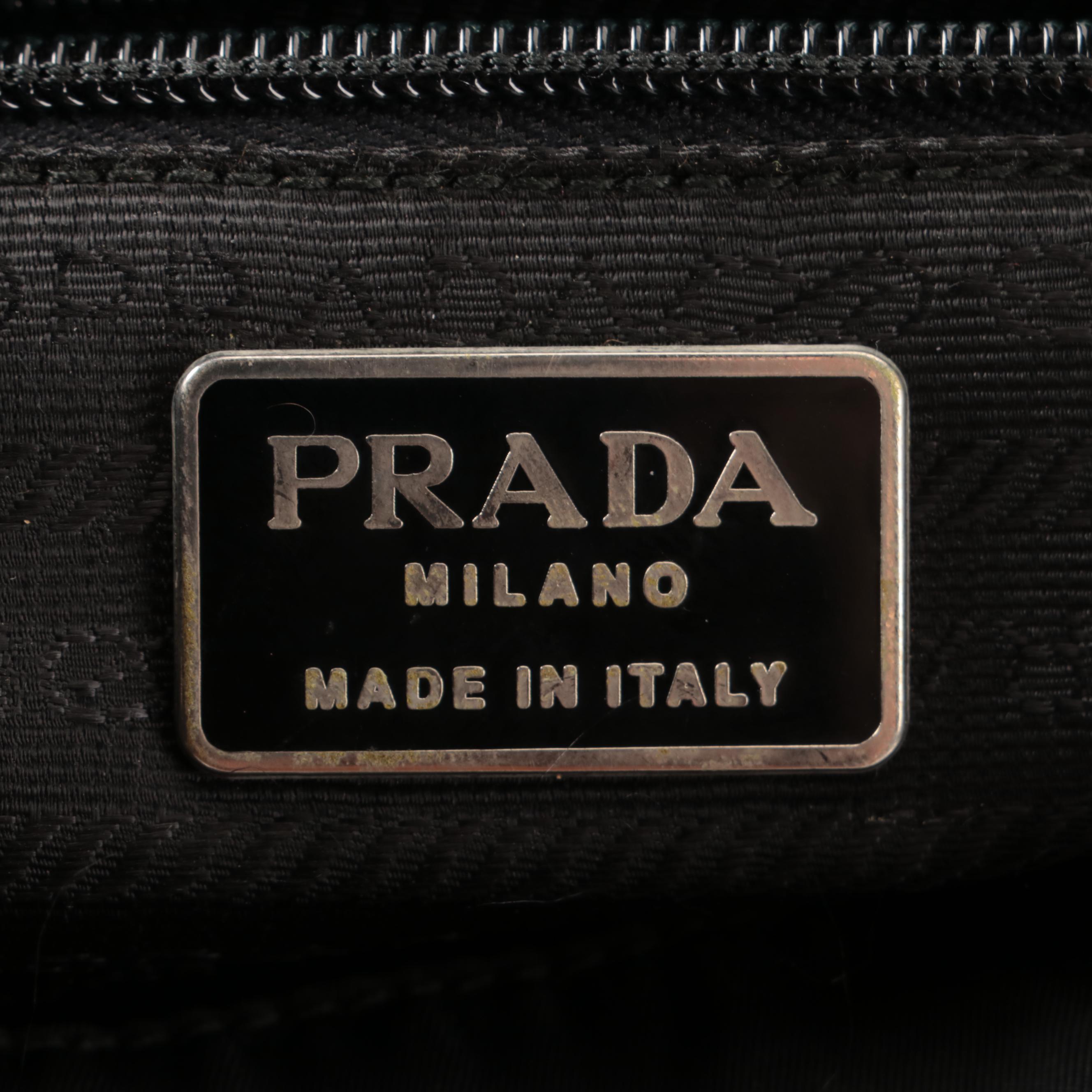 Prada Small Backpack in Black Nylon Tessuto and Lambskin Leather
