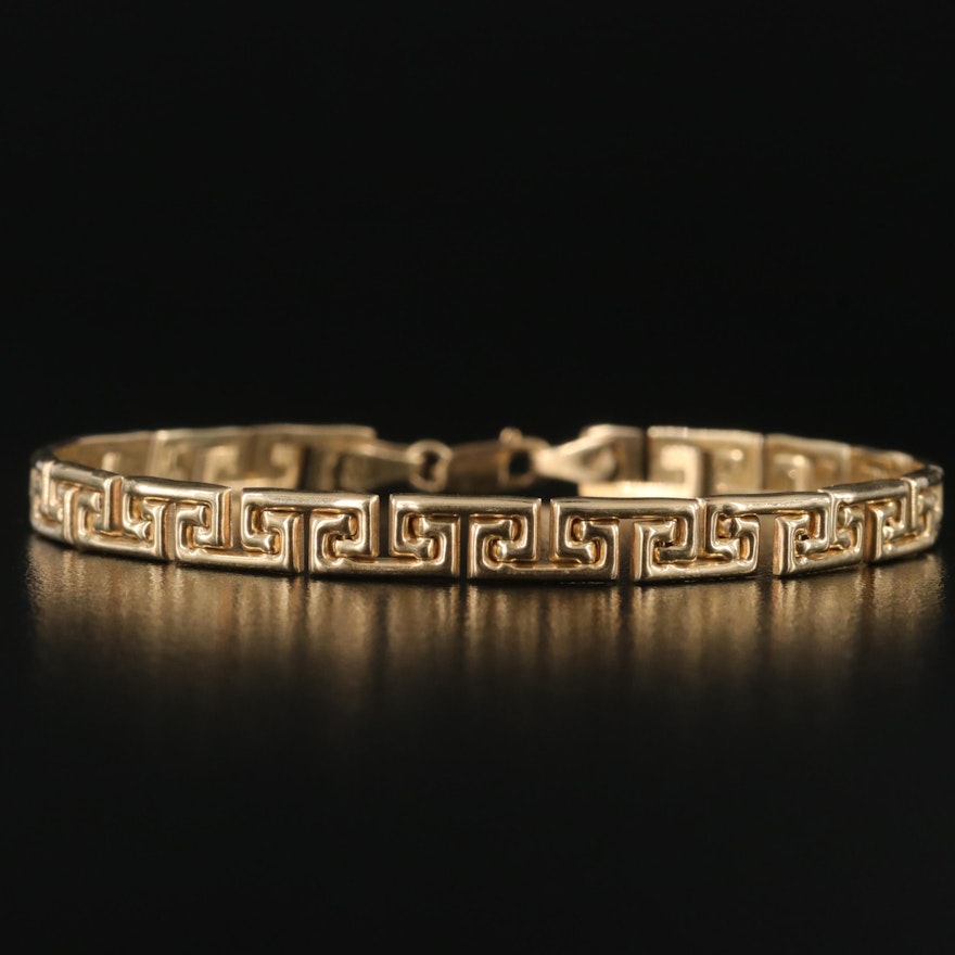 14K Greek Key Bracelet