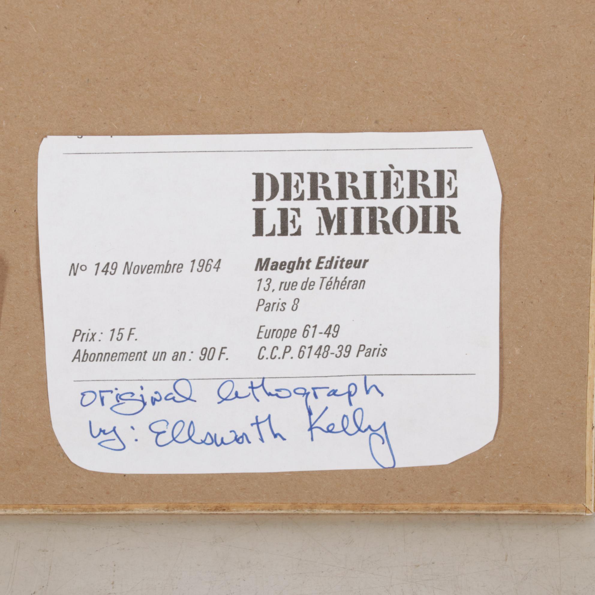 Ellsworth Kelly Color Lithograph for "Derrière le Miroir," 1964