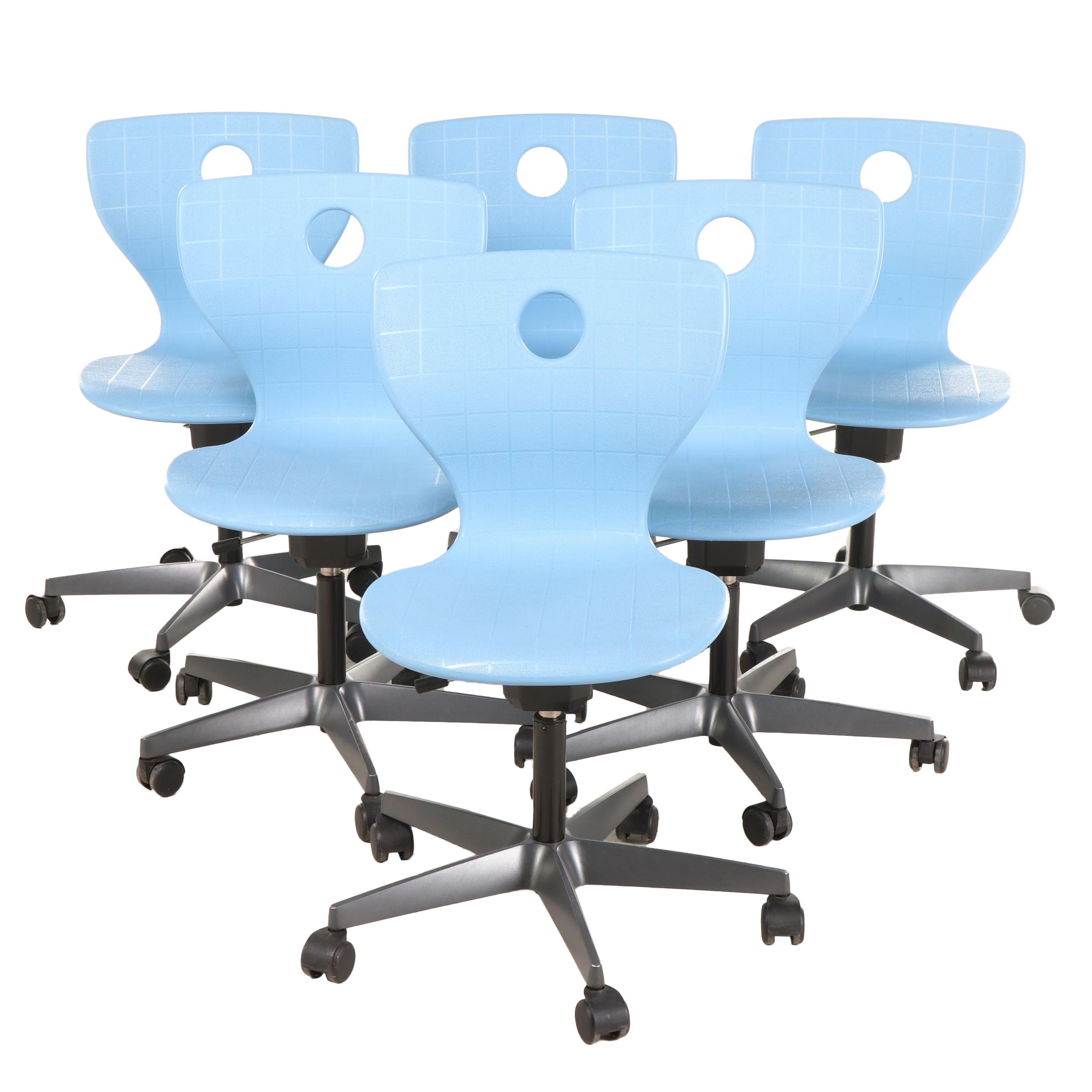 Six Verner Panton for VS America "PantoMove-LuPo" Swivel-Tilt Desk Chairs