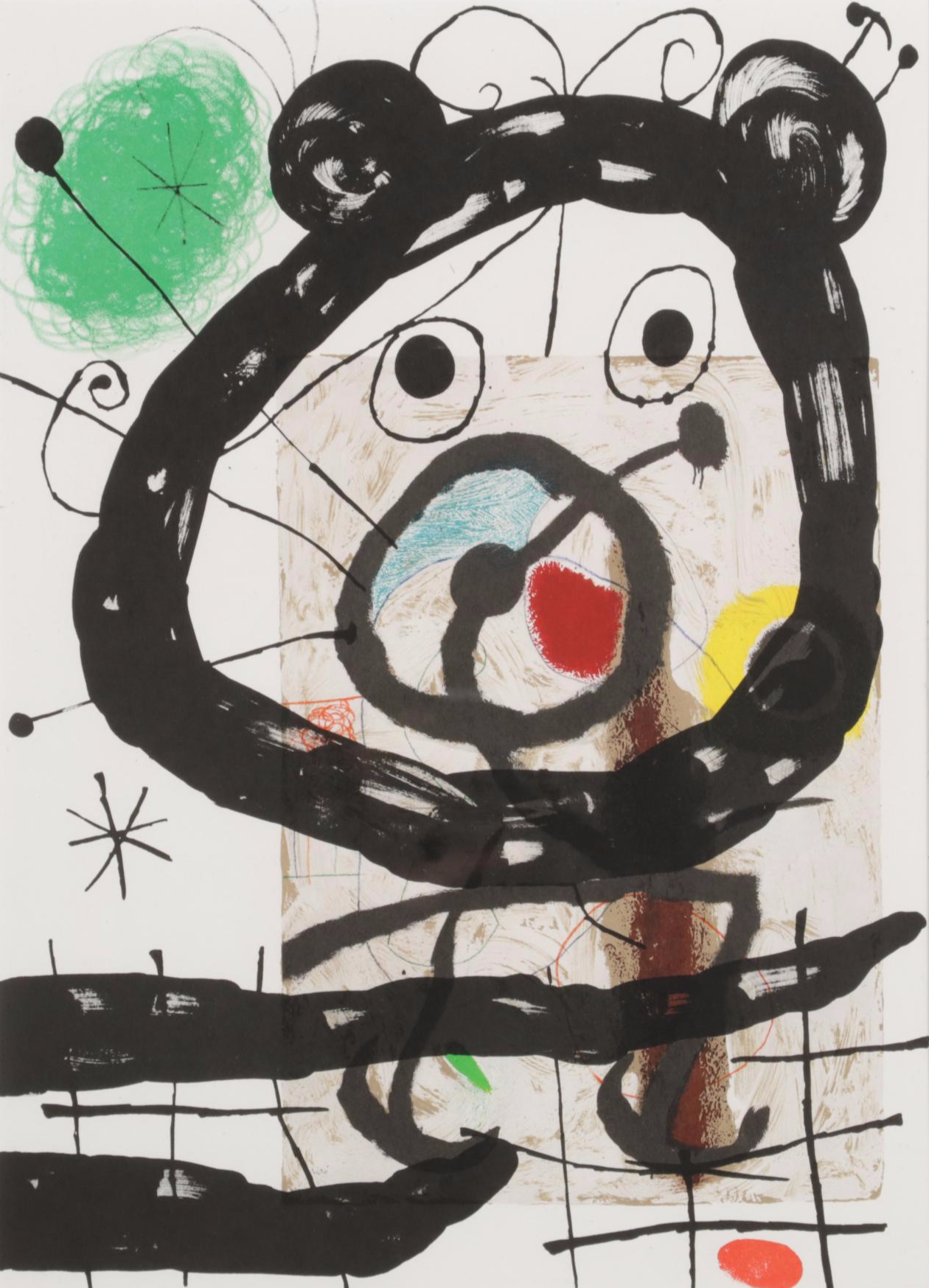 Joan Miró Color Lithograph for "Derrière le Miroir," 1965