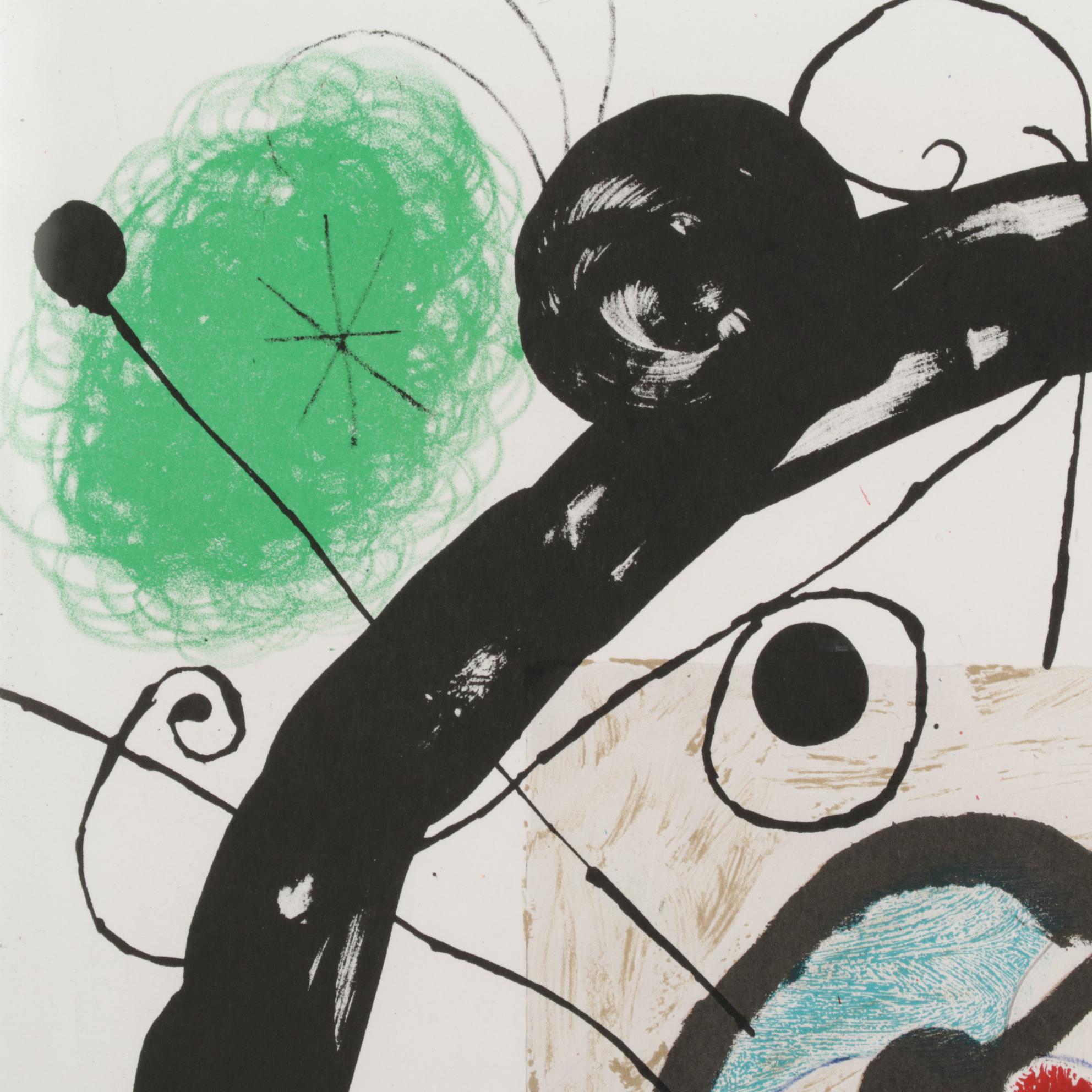 Joan Miró Color Lithograph for "Derrière le Miroir," 1965