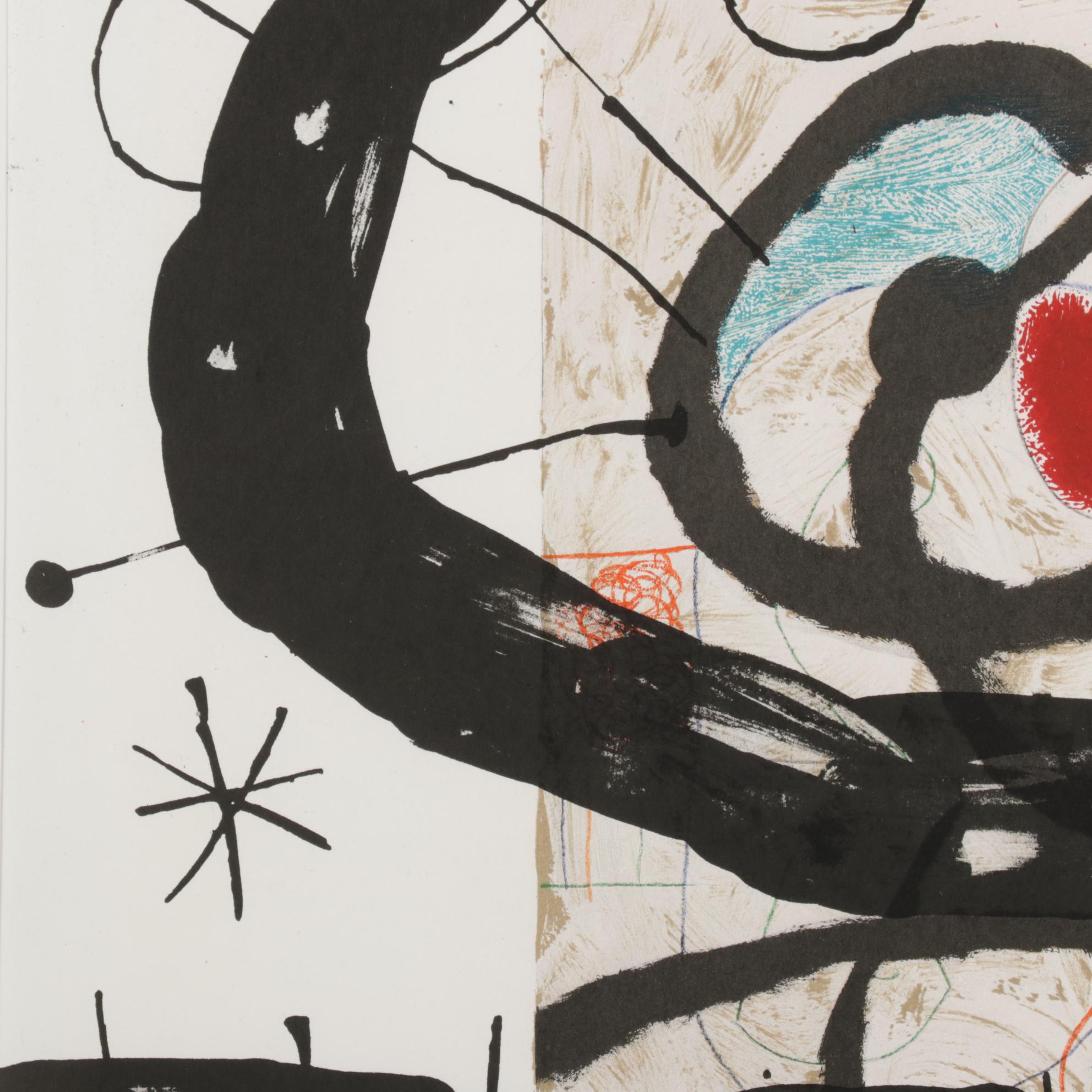 Joan Miró Color Lithograph for "Derrière le Miroir," 1965