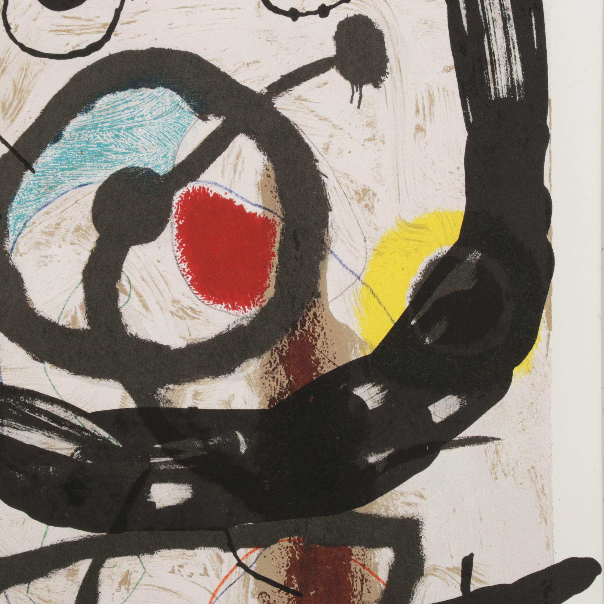 Joan Miró Color Lithograph for "Derrière le Miroir," 1965