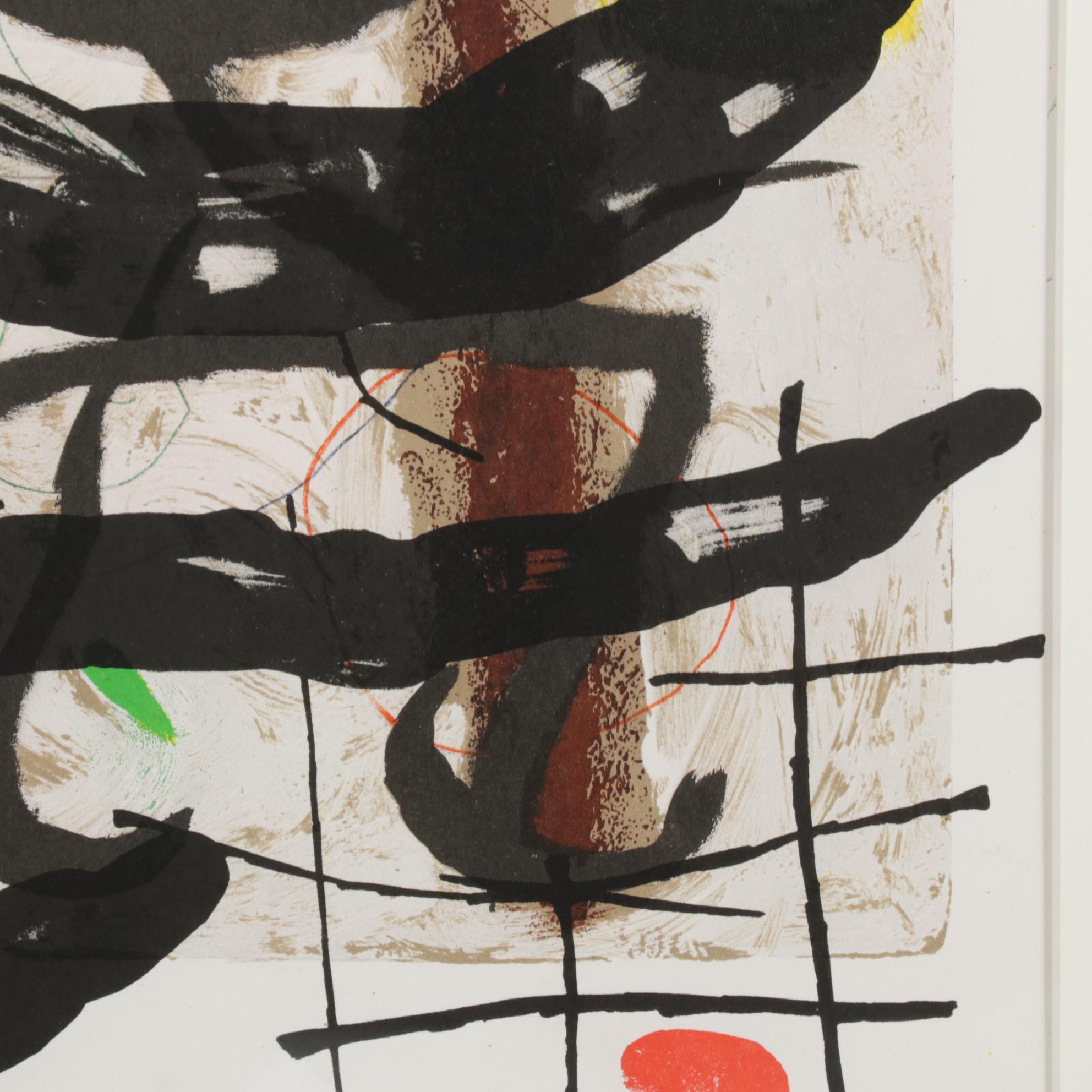 Joan Miró Color Lithograph for "Derrière le Miroir," 1965