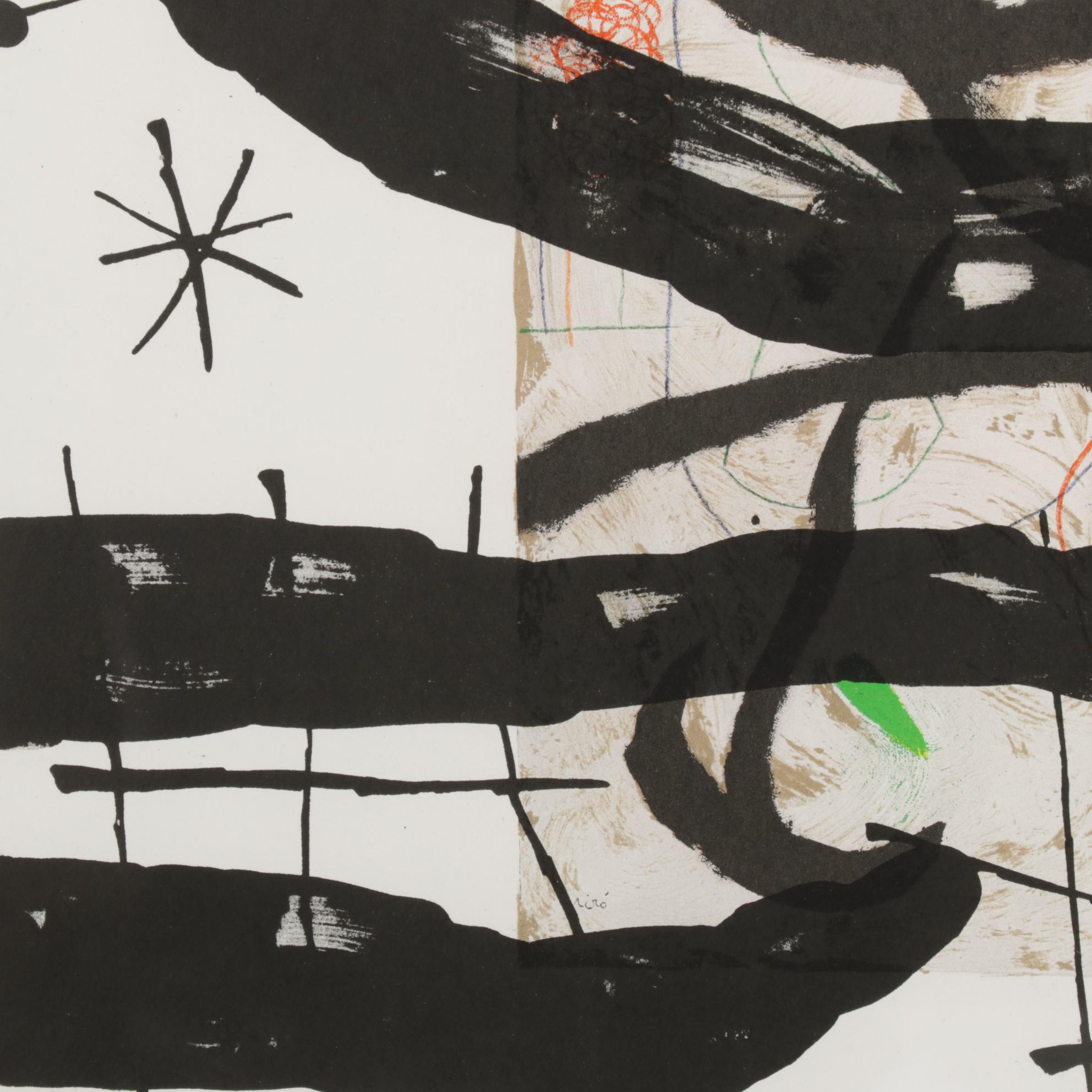 Joan Miró Color Lithograph for "Derrière le Miroir," 1965