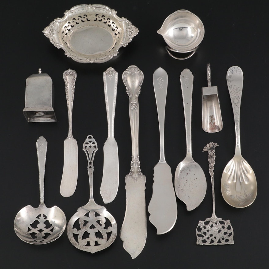 American Sterling Silver Serving Utensils and Other Continental Silver