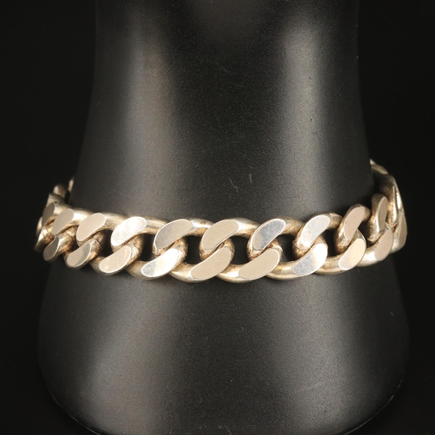 Sterling Curb Chain Bracelet