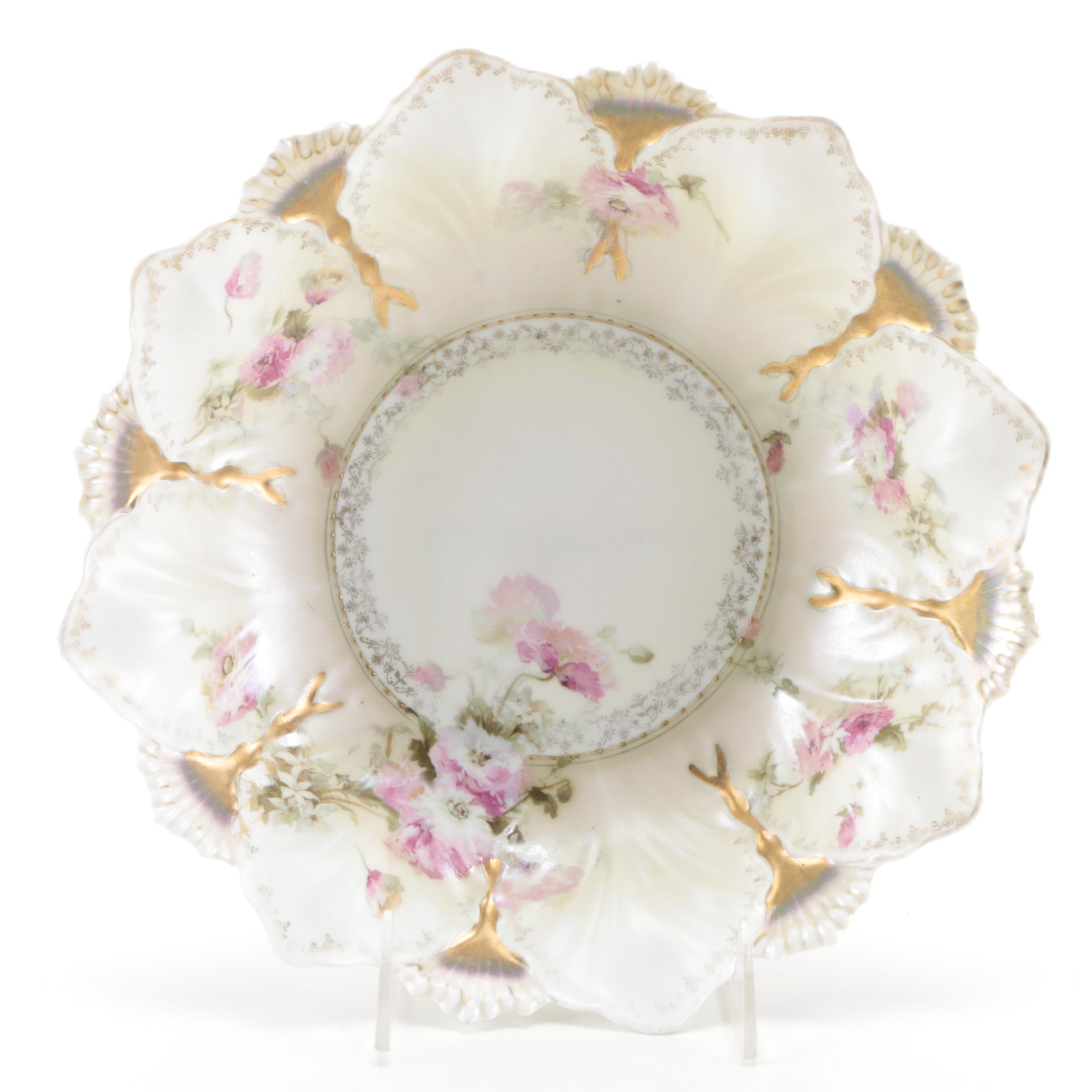 Saxe Altenburg Roschütz of Germany Centerpiece Bowl and Other Porcelain Bowl