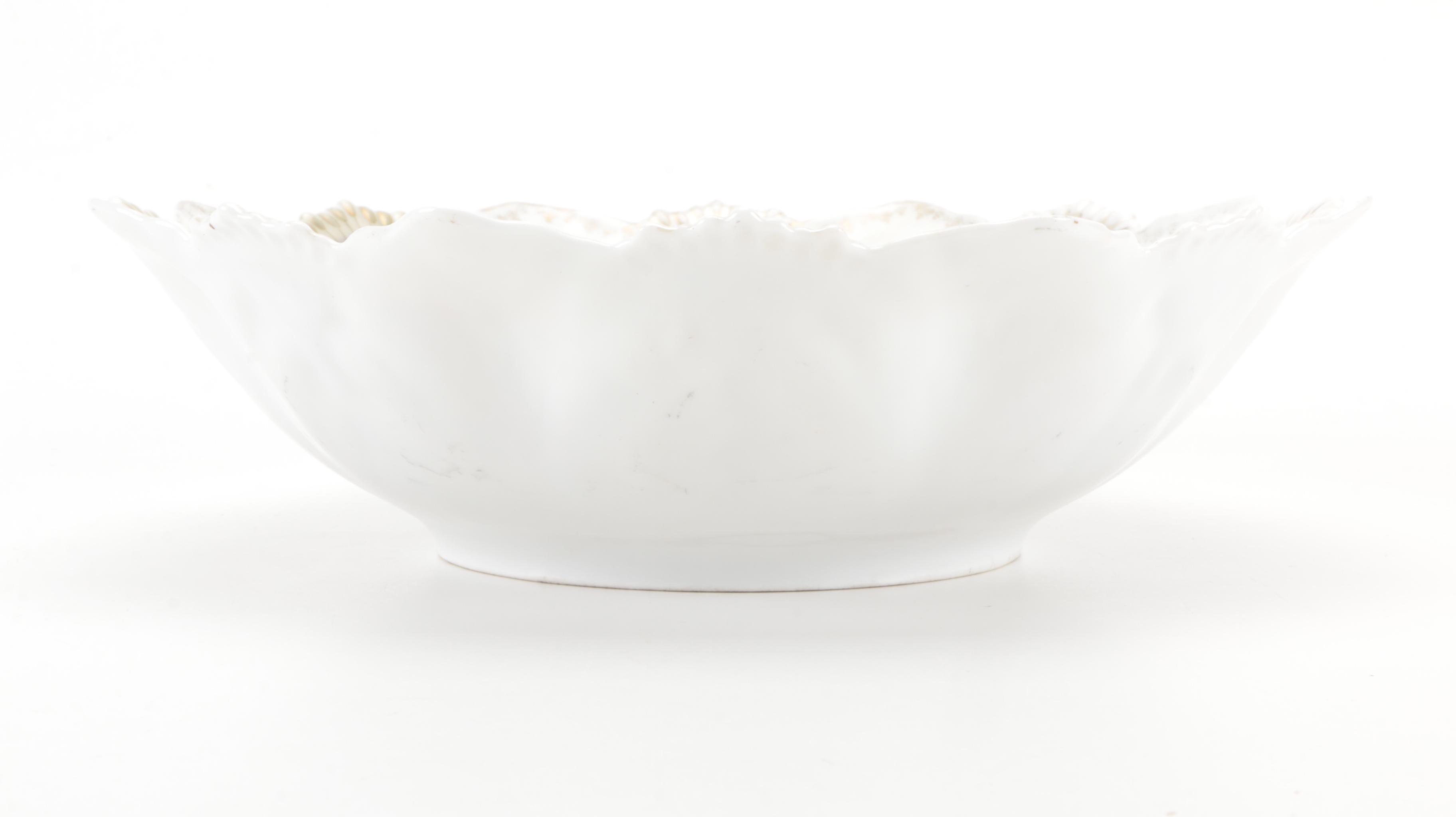 Saxe Altenburg Roschütz of Germany Centerpiece Bowl and Other Porcelain Bowl