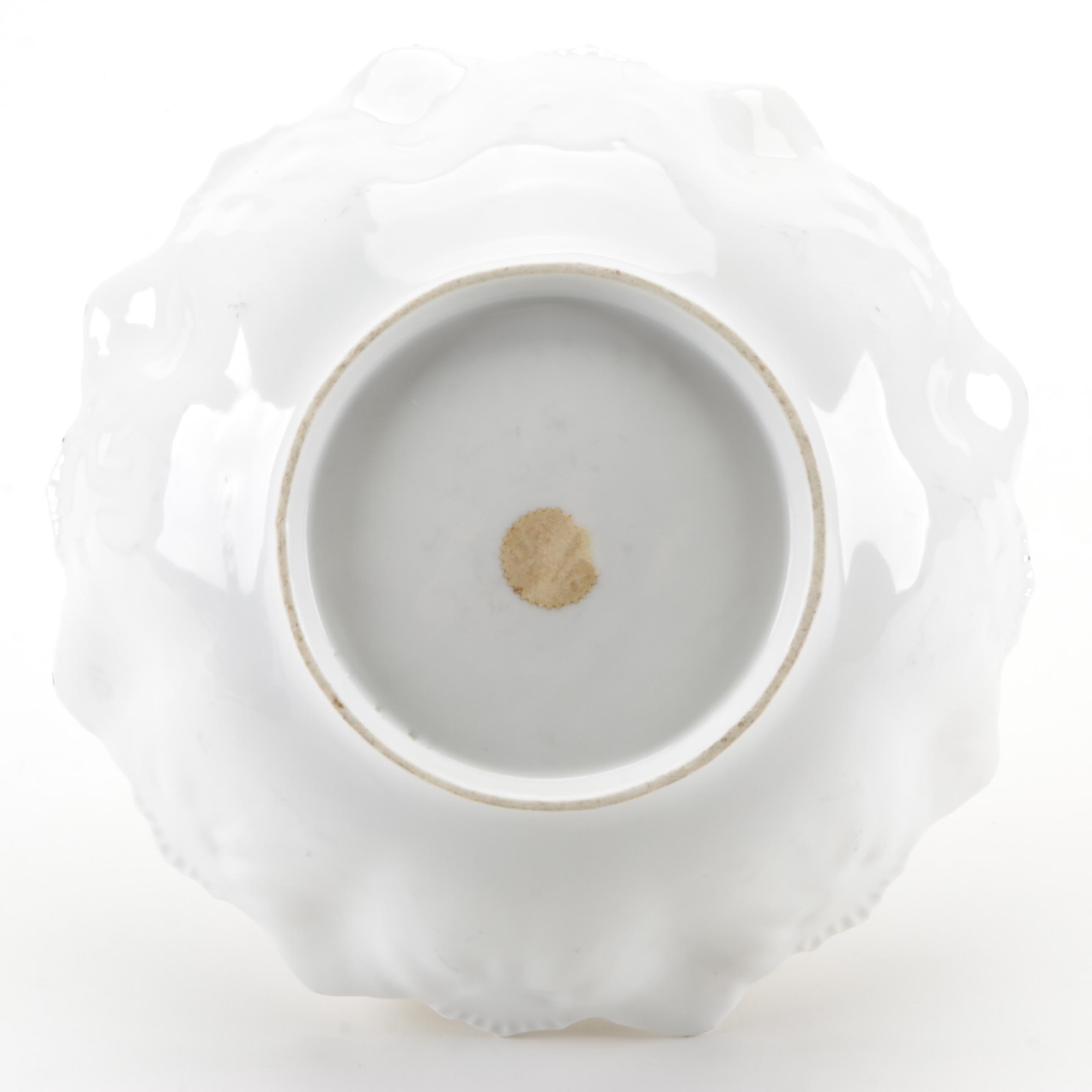 Saxe Altenburg Roschütz of Germany Centerpiece Bowl and Other Porcelain Bowl