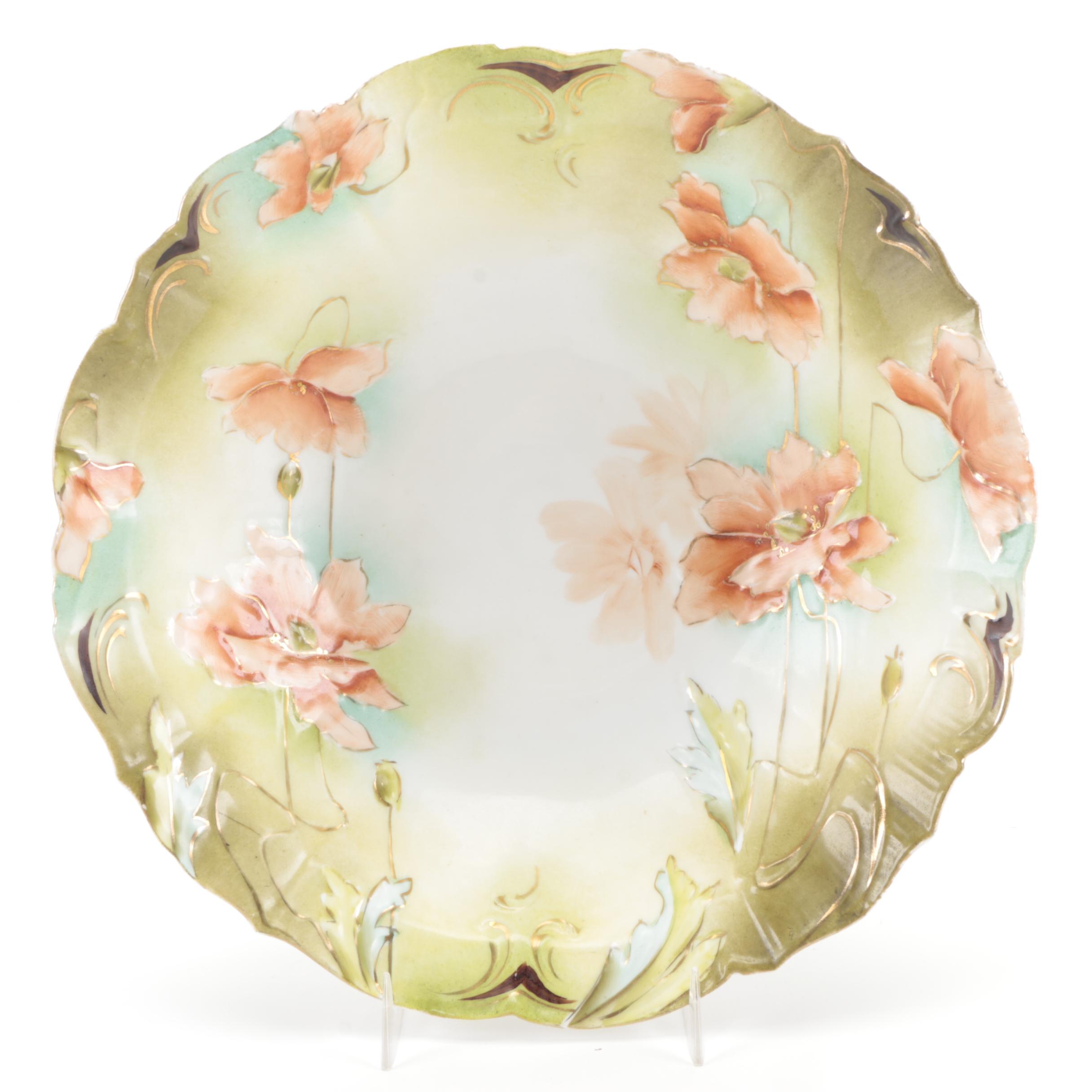 Saxe Altenburg Roschütz of Germany Centerpiece Bowl and Other Porcelain Bowl