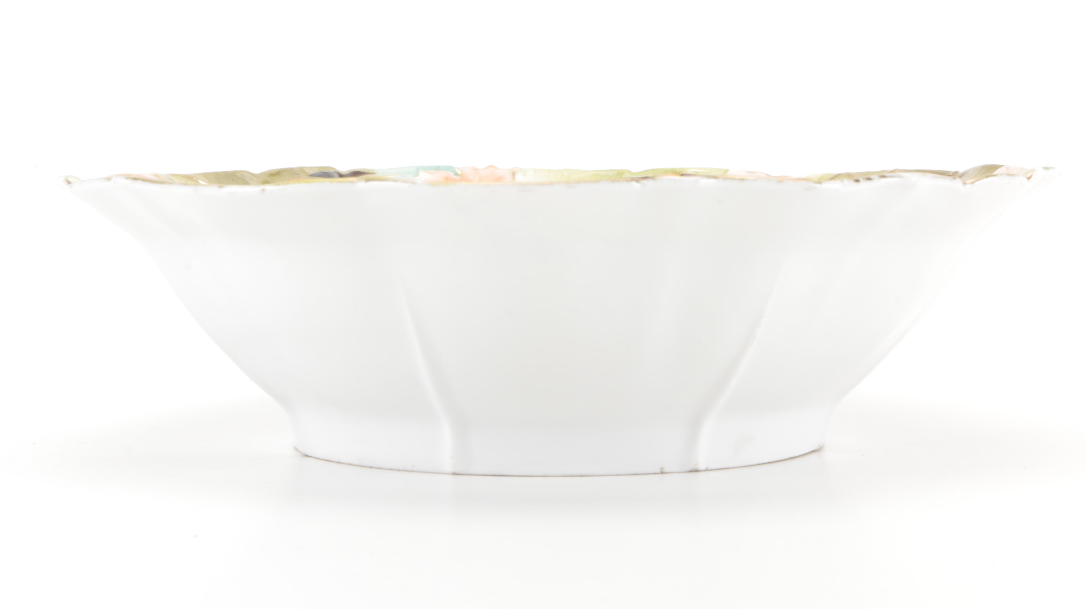 Saxe Altenburg Roschütz of Germany Centerpiece Bowl and Other Porcelain Bowl