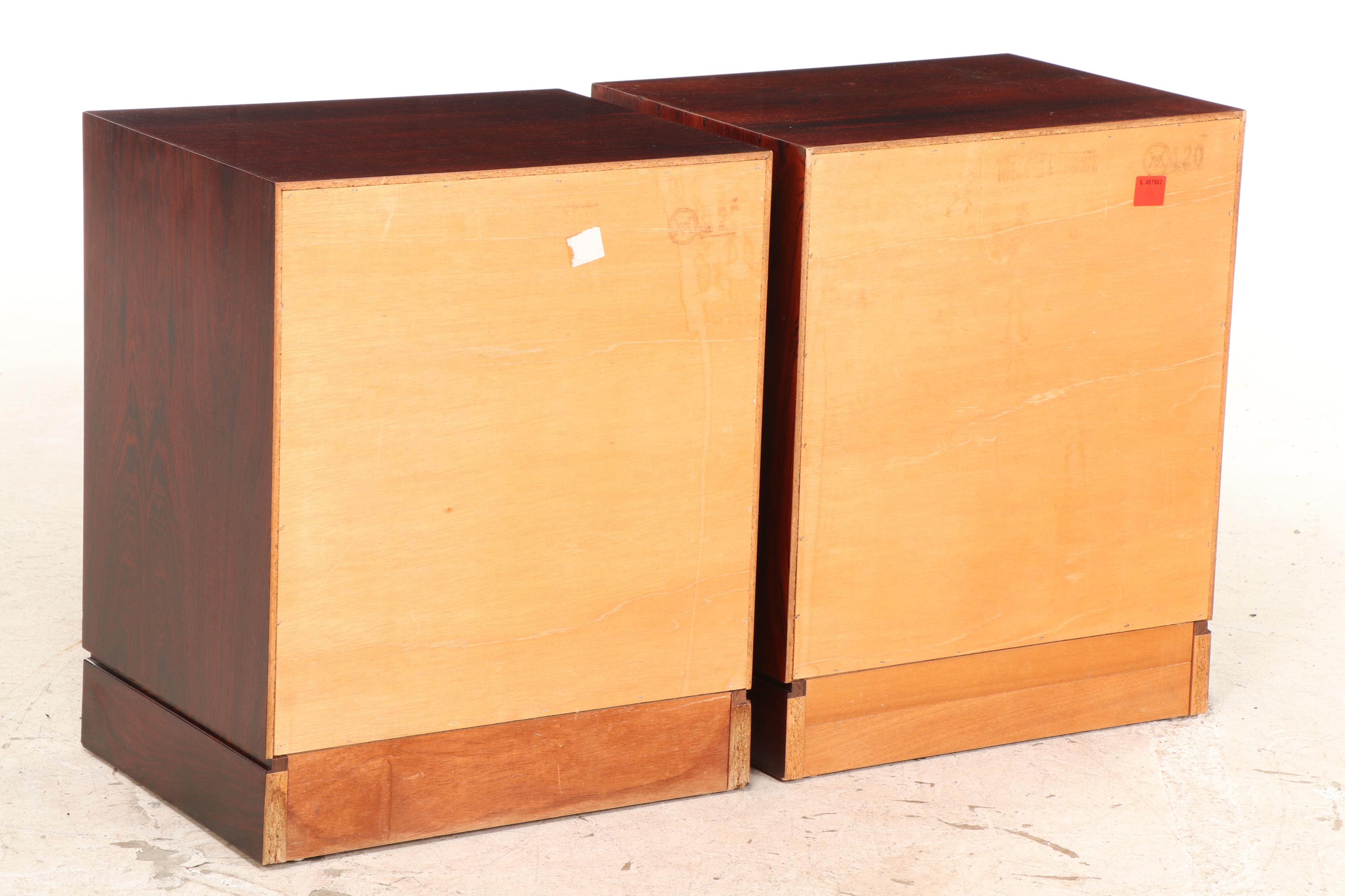 Two Arne Wahl Iversen for Vinde Møbelfabrik Danish Modern Rosewood Side Tables