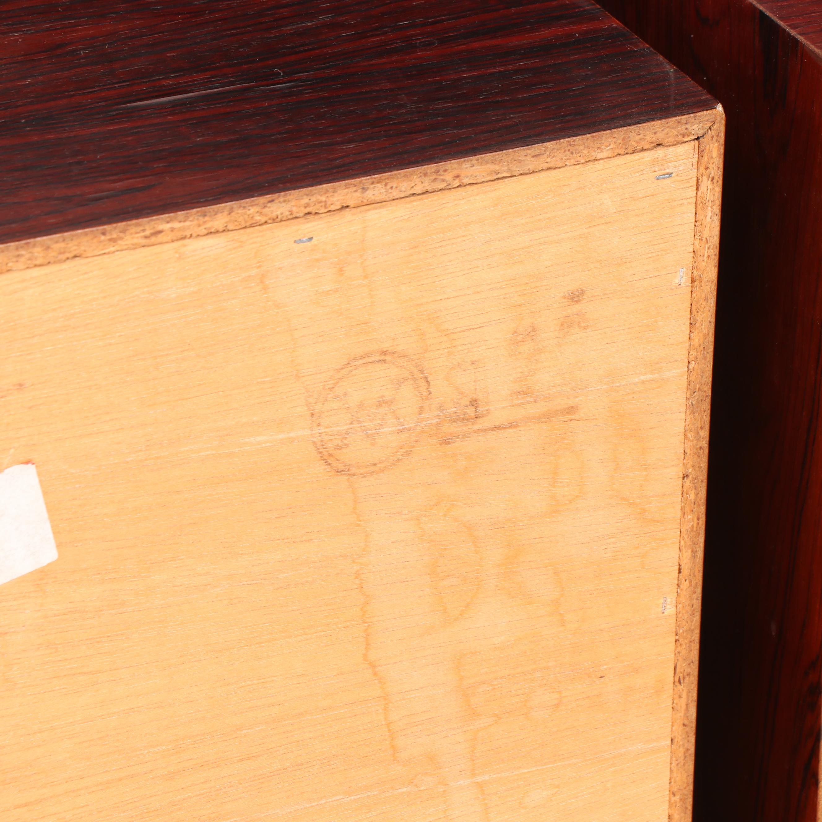 Two Arne Wahl Iversen for Vinde Møbelfabrik Danish Modern Rosewood Side Tables