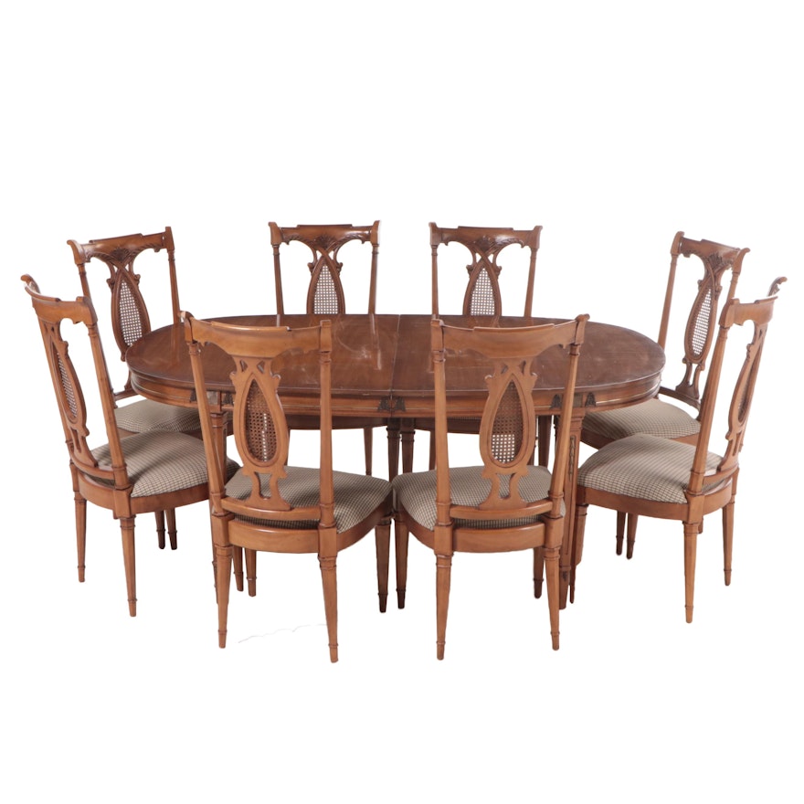 J. L. Metz, French Provincial Style Walnut Dining Set