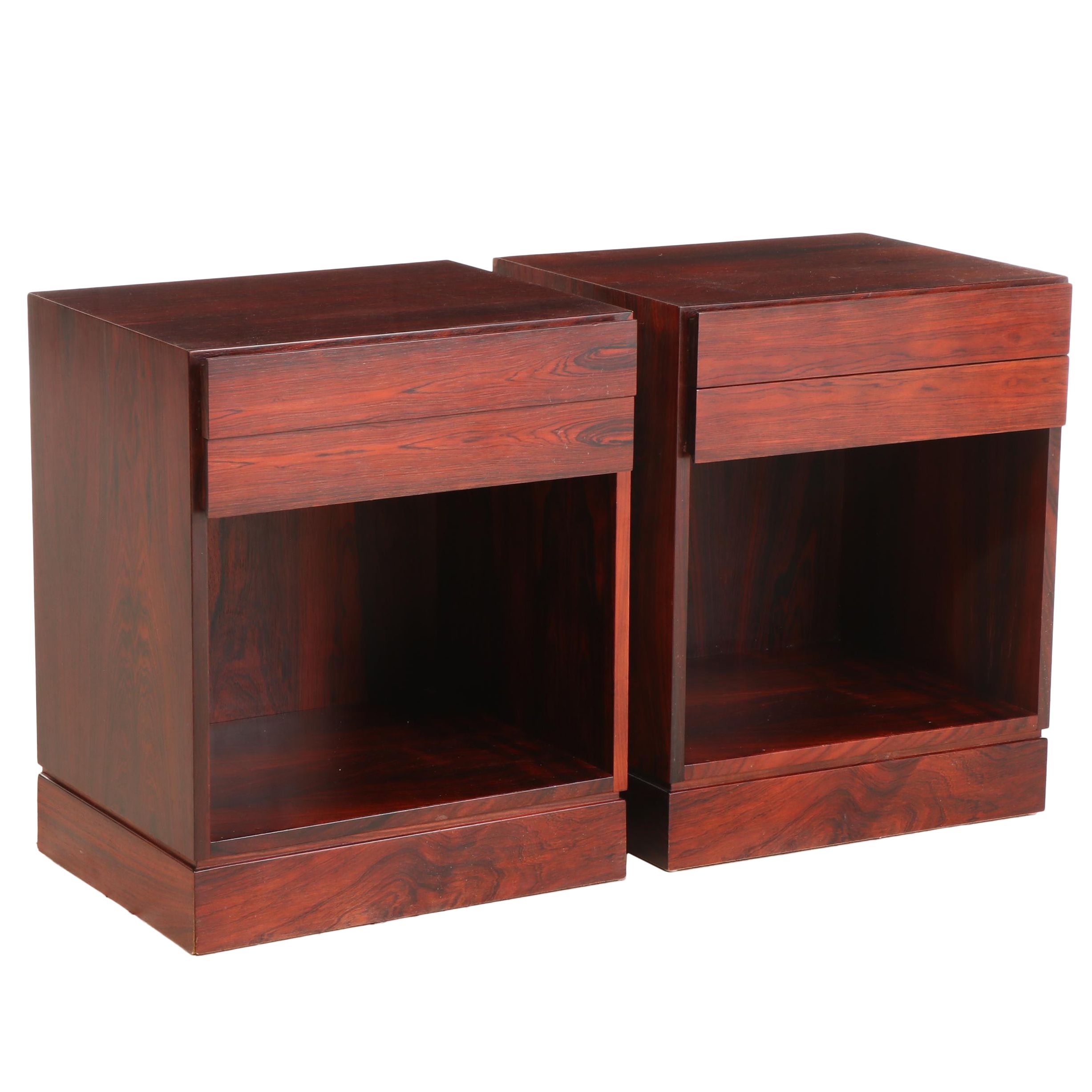 Two Arne Wahl Iversen for Vinde Møbelfabrik Danish Modern Rosewood Side Tables