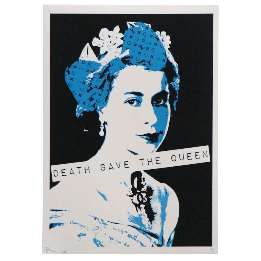Death NYC Pop Art Graphic Print "Queen Blue"