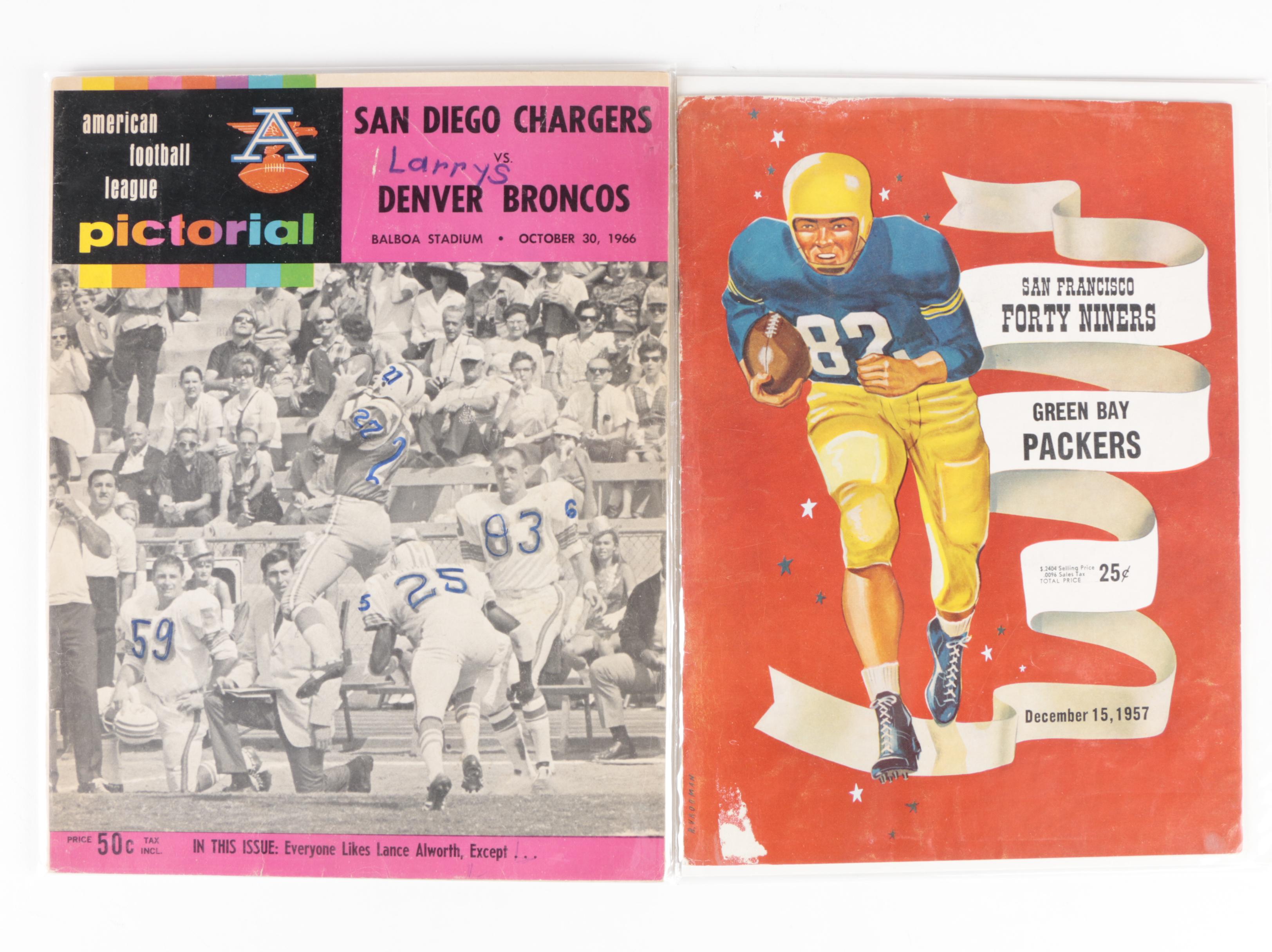 "Quarterback", "Pro!", "Prolog", "Football World", More NFL Magazines, Yearbooks