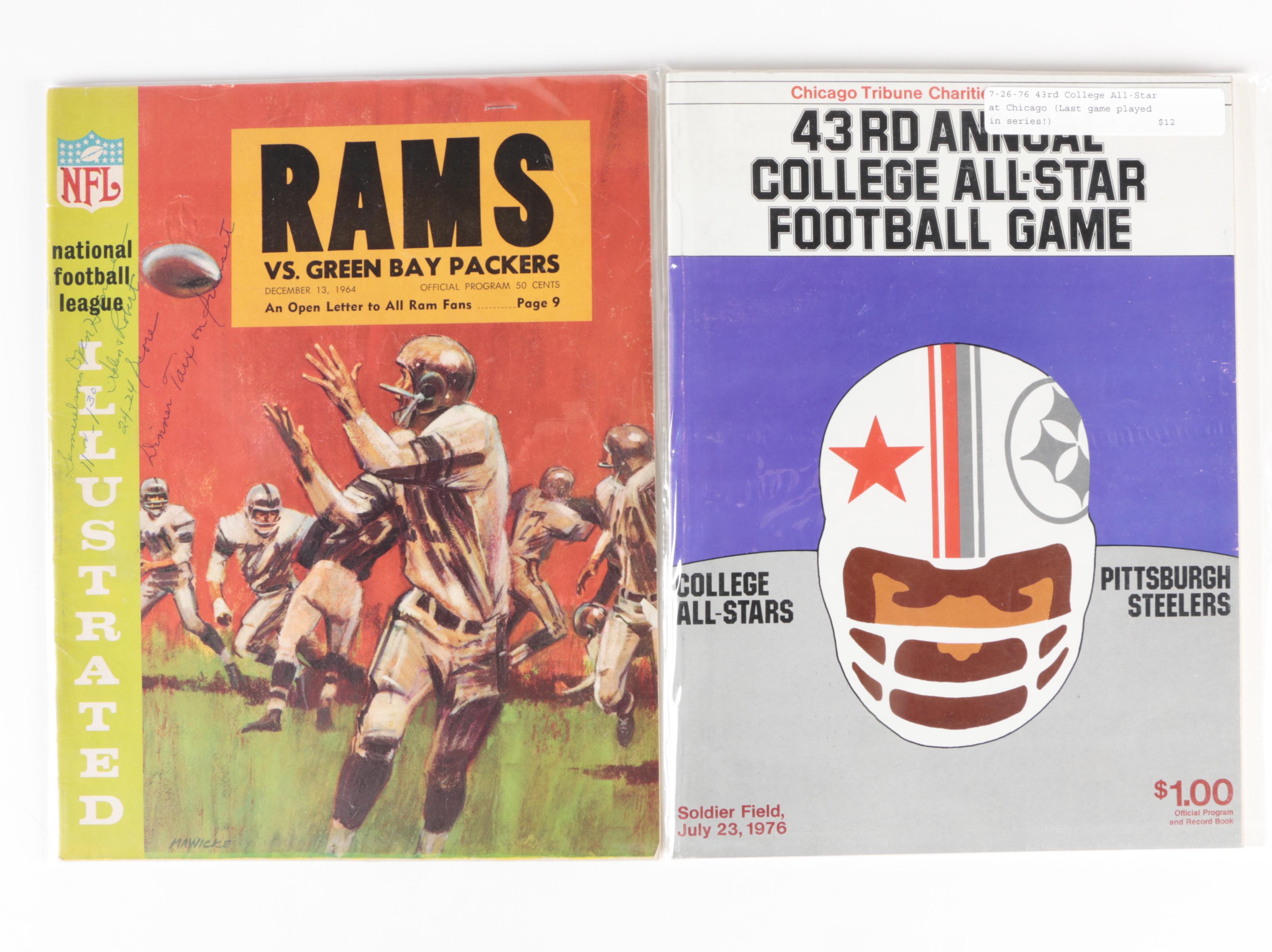 "Quarterback", "Pro!", "Prolog", "Football World", More NFL Magazines, Yearbooks