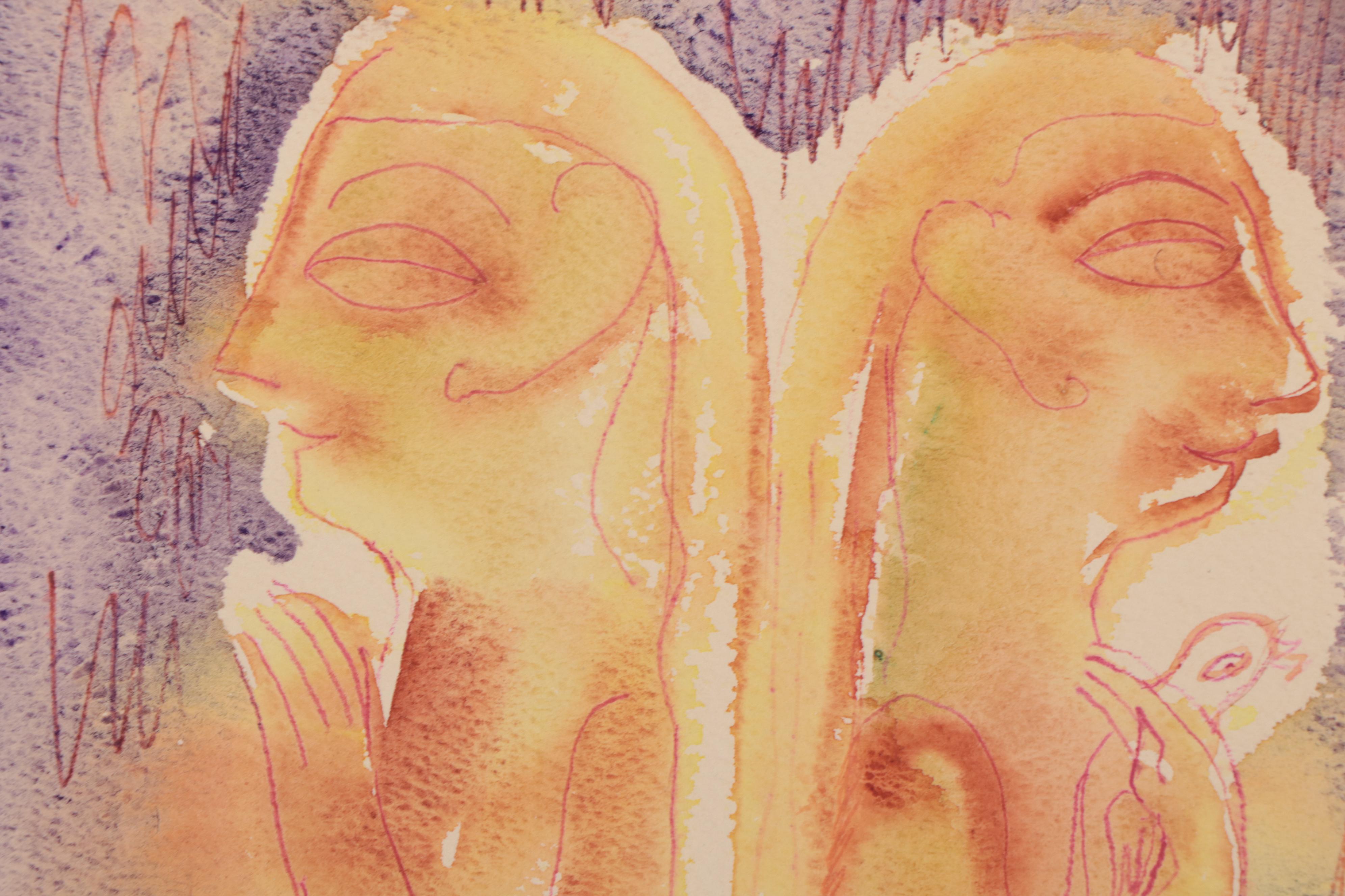 Helen Malta Painting, Drawing, and Collage, Mid-20th Century