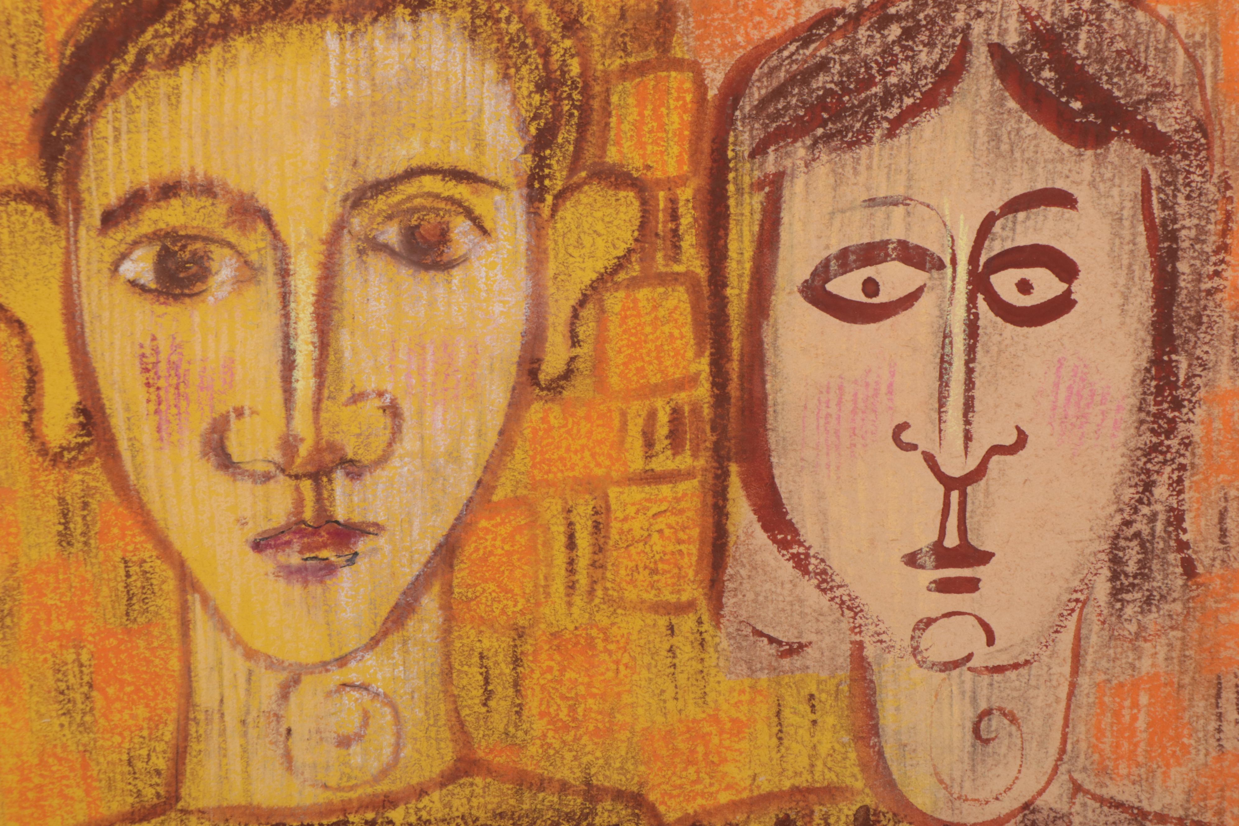 Helen Malta Painting, Drawing, and Collage, Mid-20th Century