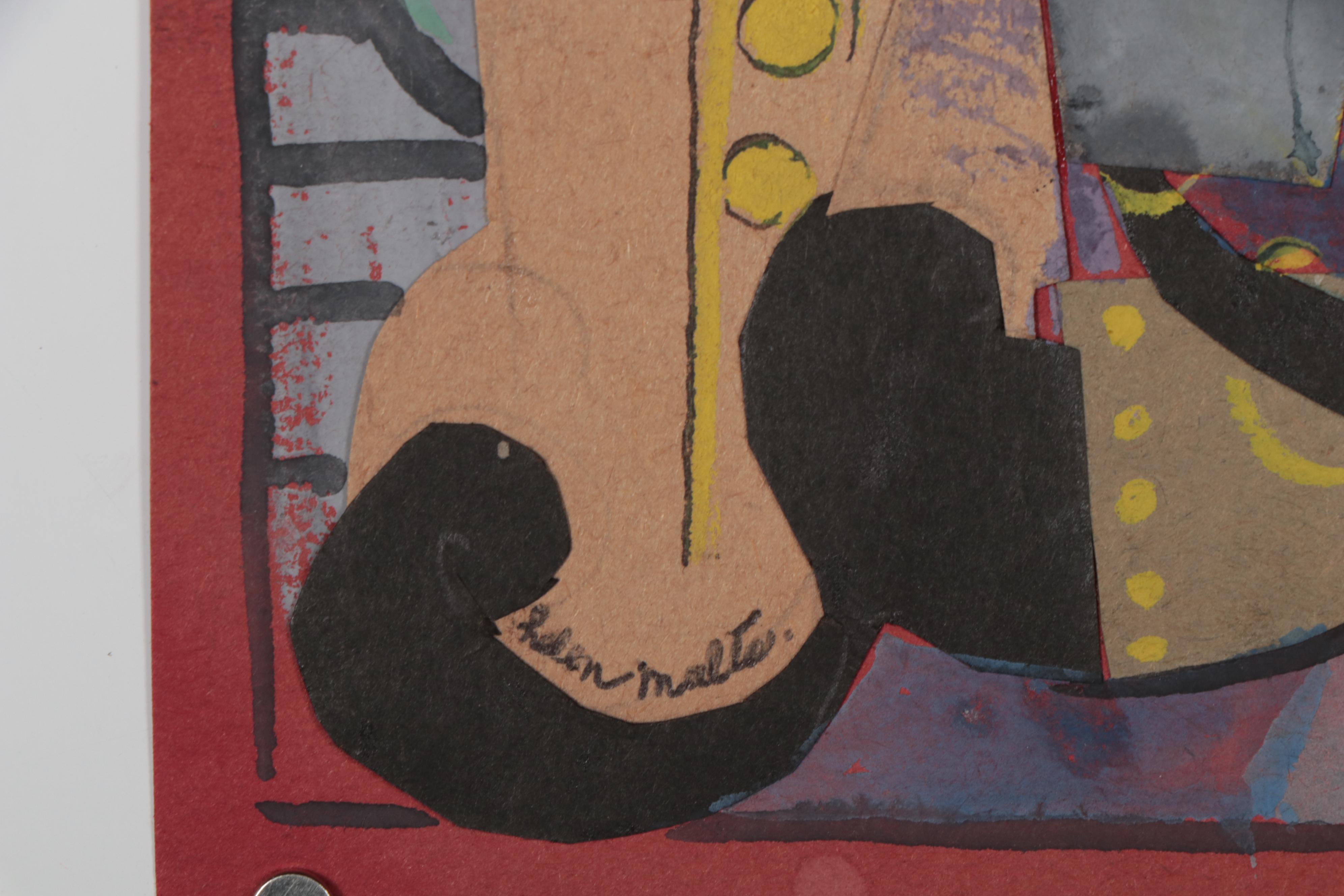 Helen Malta Painting, Drawing, and Collage, Mid-20th Century