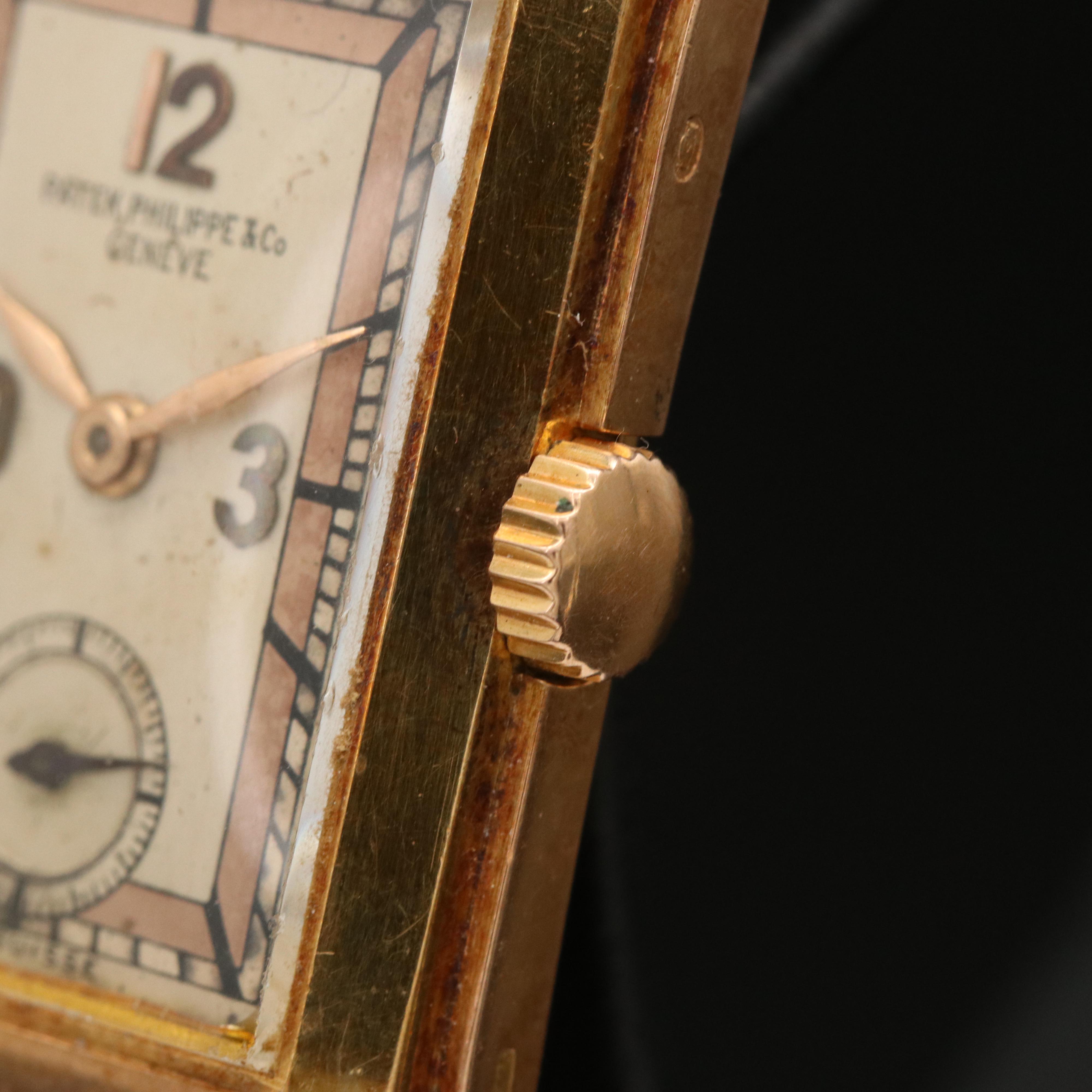 Vintage Patek Philippe 18K Tank Shaped Watch