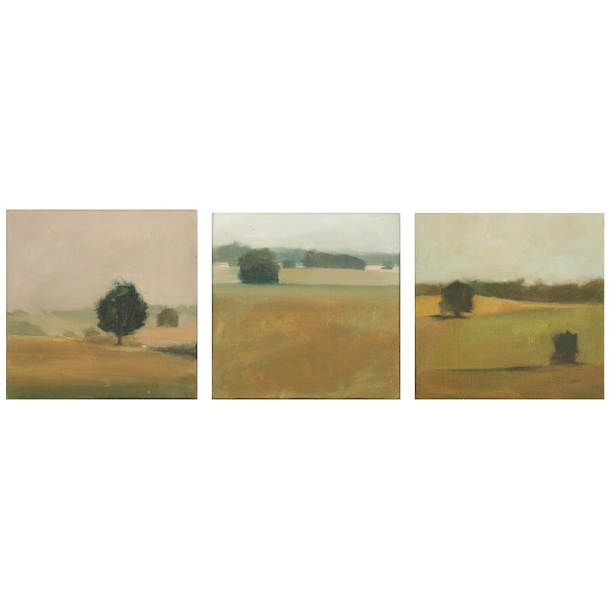 Megan Lightell Landscape Study Oil Paintings, 2003