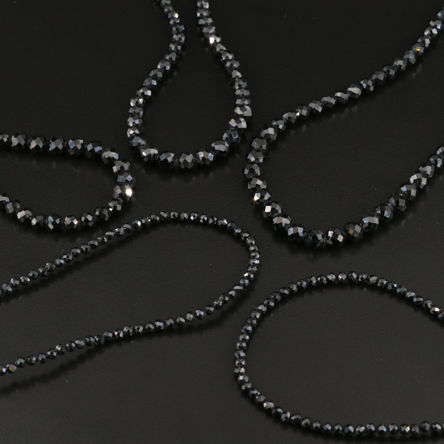 Italian Black Spinel Necklaces