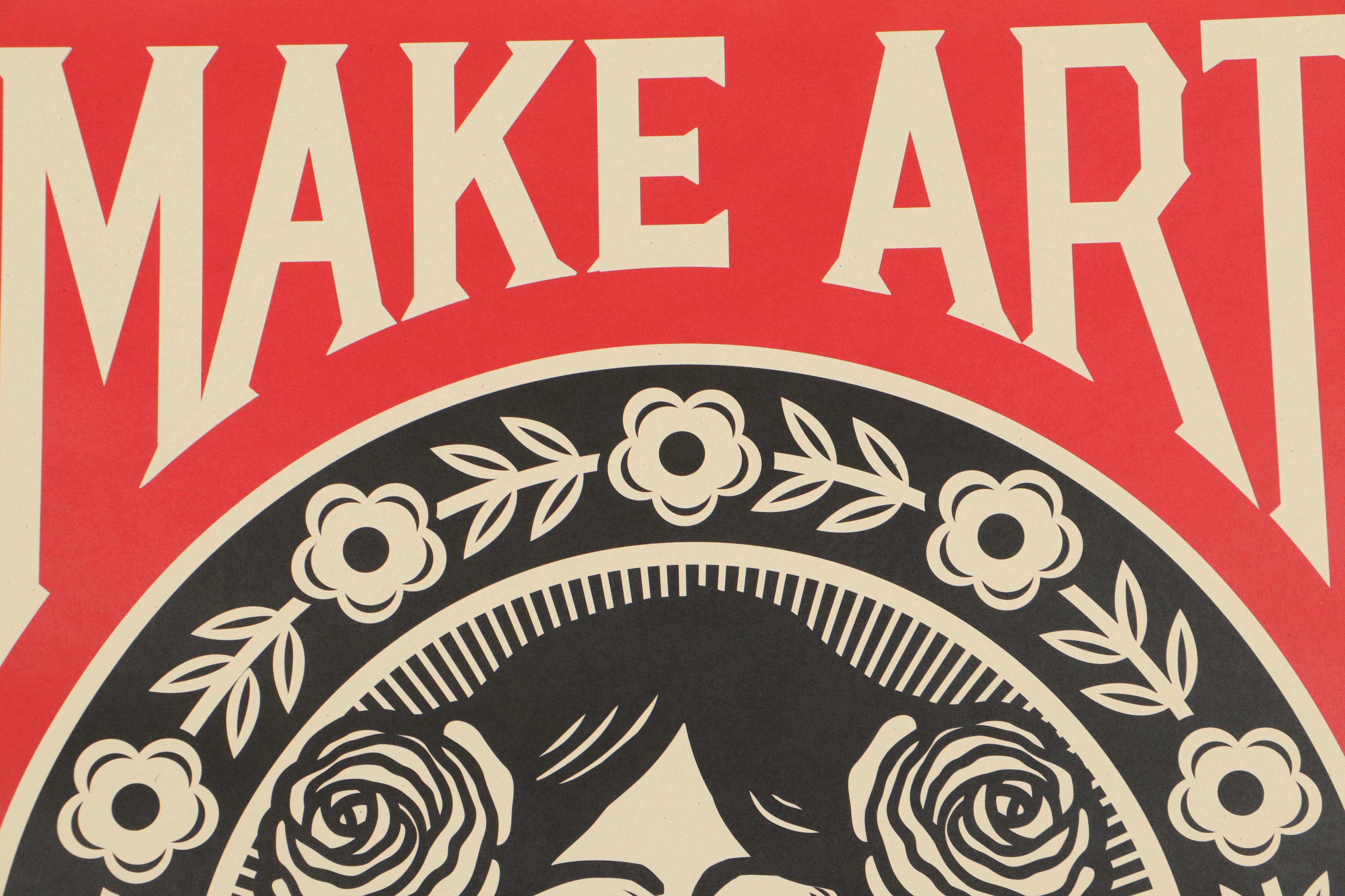 Shepard Fairey Offset Print "Make Art Not War," 2020