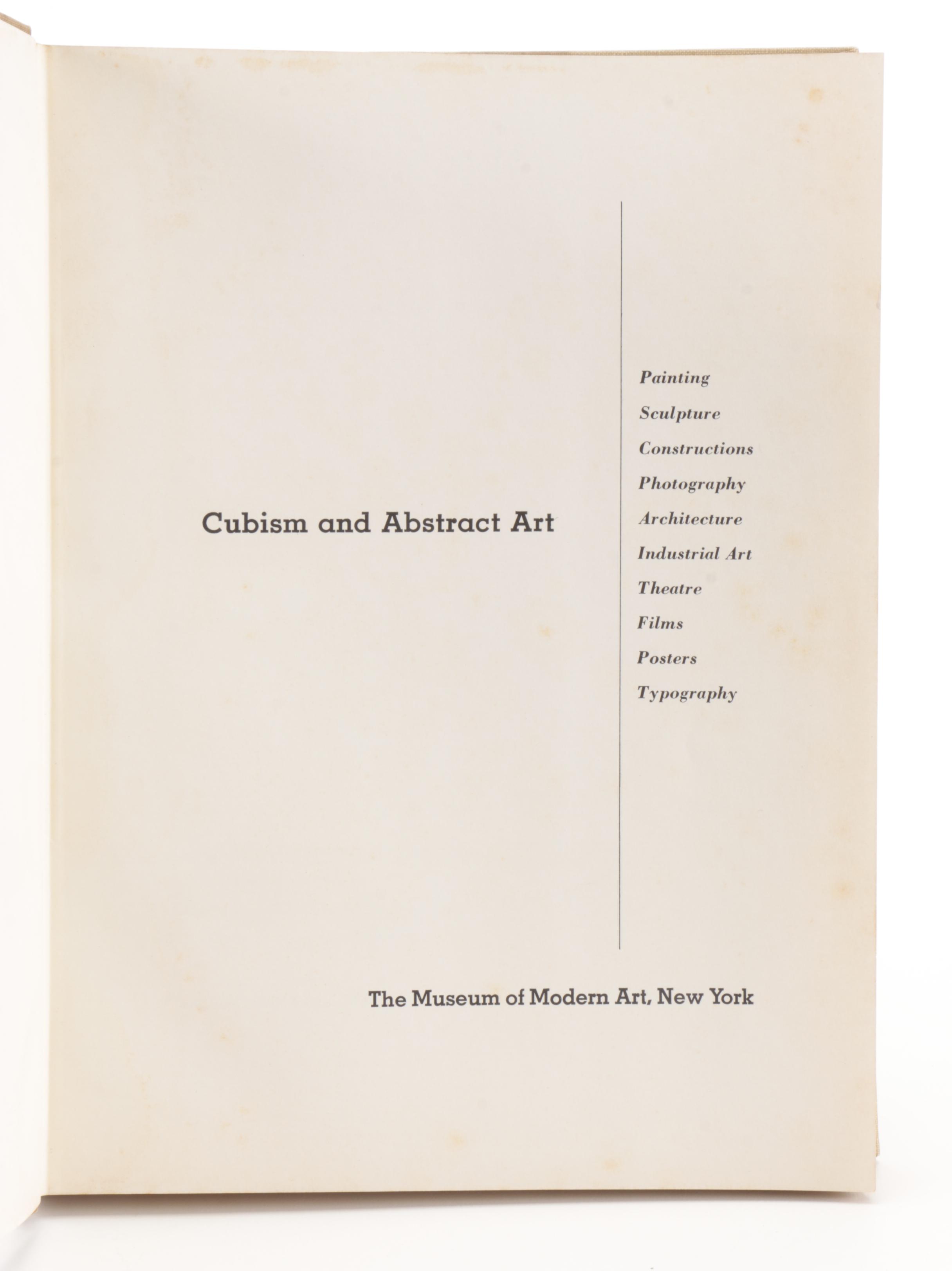 Limited First Edition "Cubism and Abstract Art" by Alfred H. Barr Jr., 1936