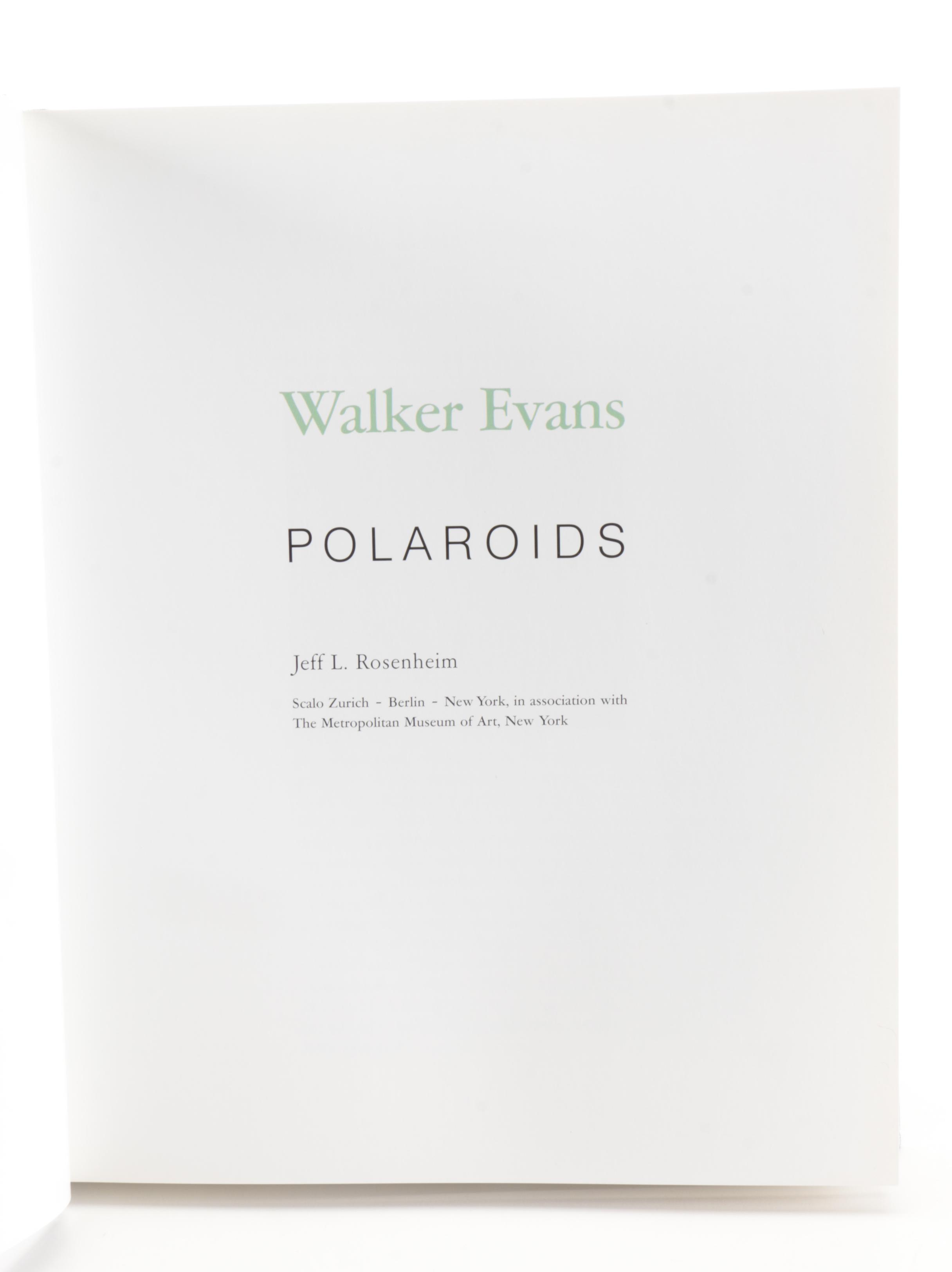 First Scalo Edition "Polaroids" by Walker Evans, 2002