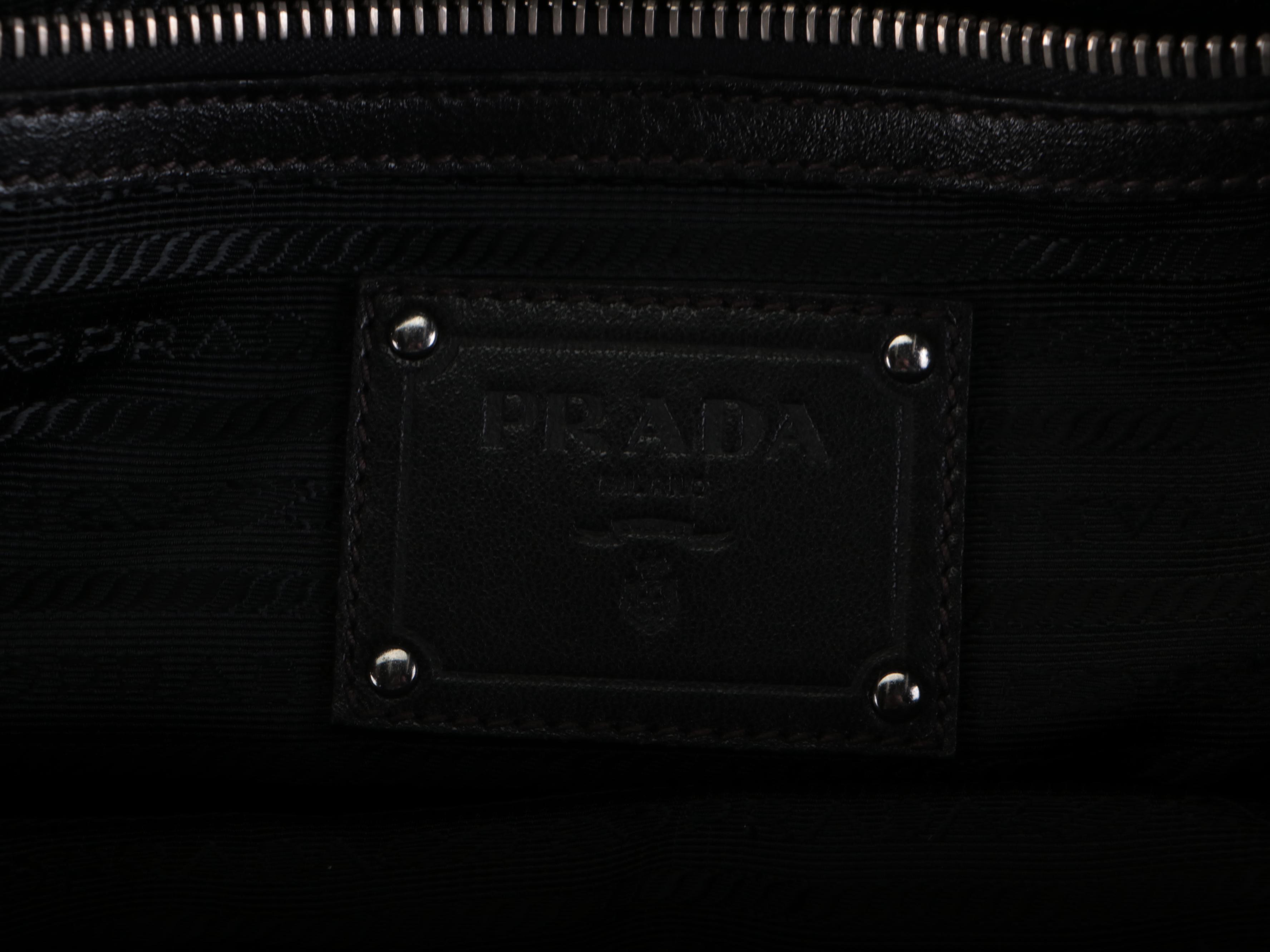 Prada Two-Way Bag in Black Tessuto Nylon with Raw Edge Detail