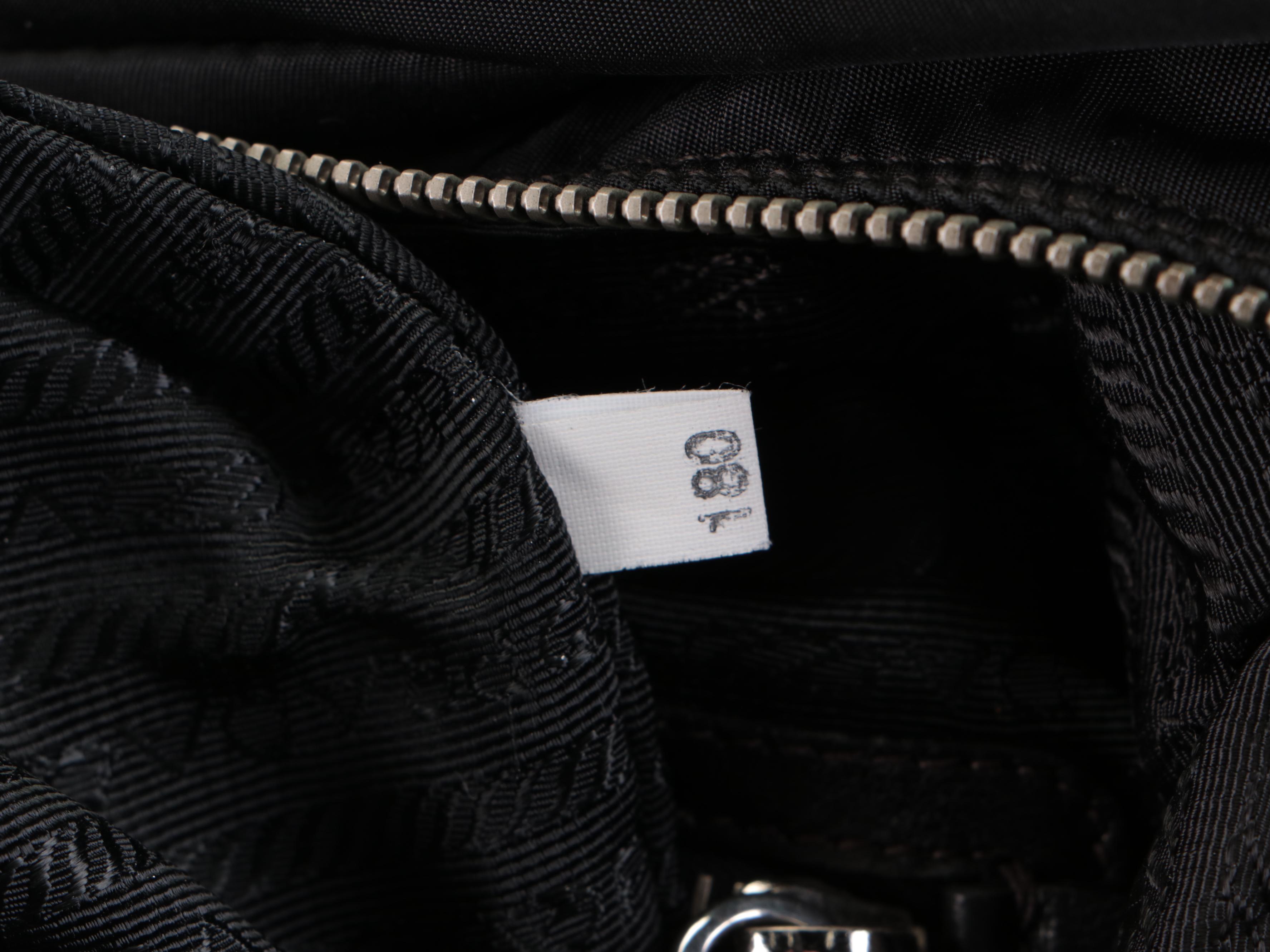 Prada Two-Way Bag in Black Tessuto Nylon with Raw Edge Detail