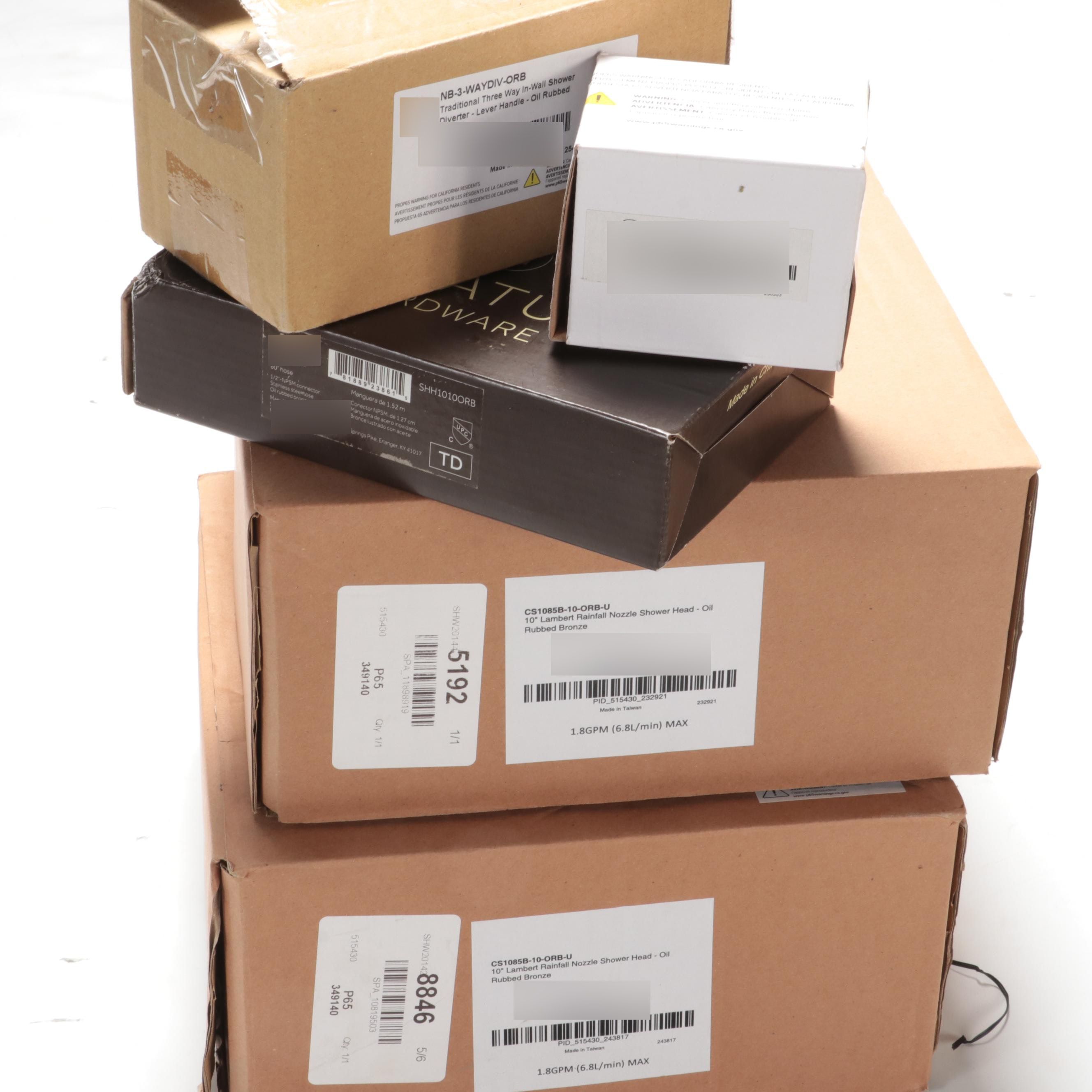 Two 10" Rainfall Showerheads, 3-Way Diverter, Swivel Body Spray, 60" Hose