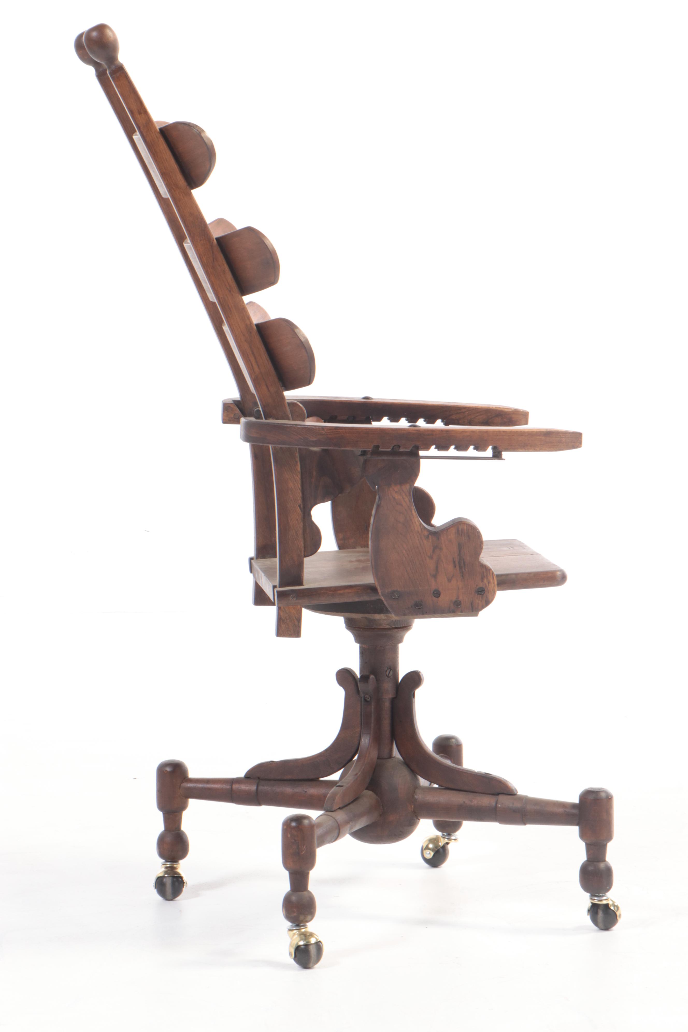 Restoration Hardware-Retailed French Adjustable Dental Chair, Early 20th Century