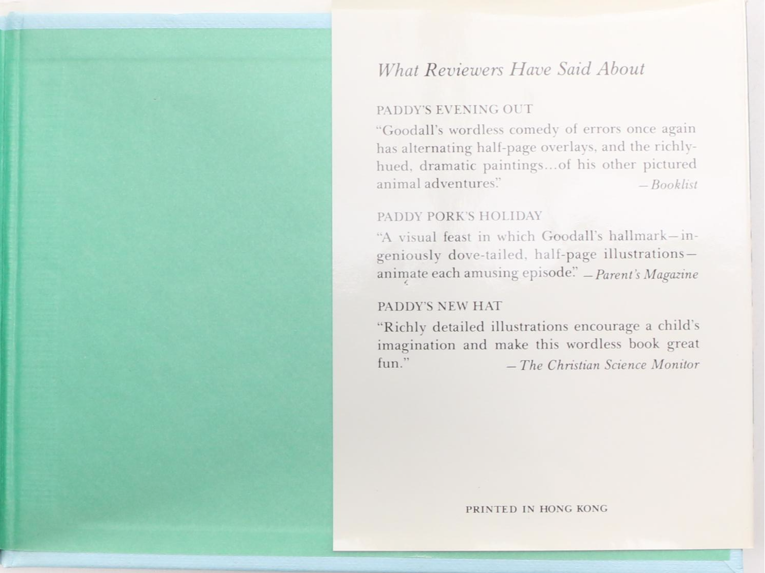 First American Edition "Paddy Foes Traveling" by John Goodall and More Books