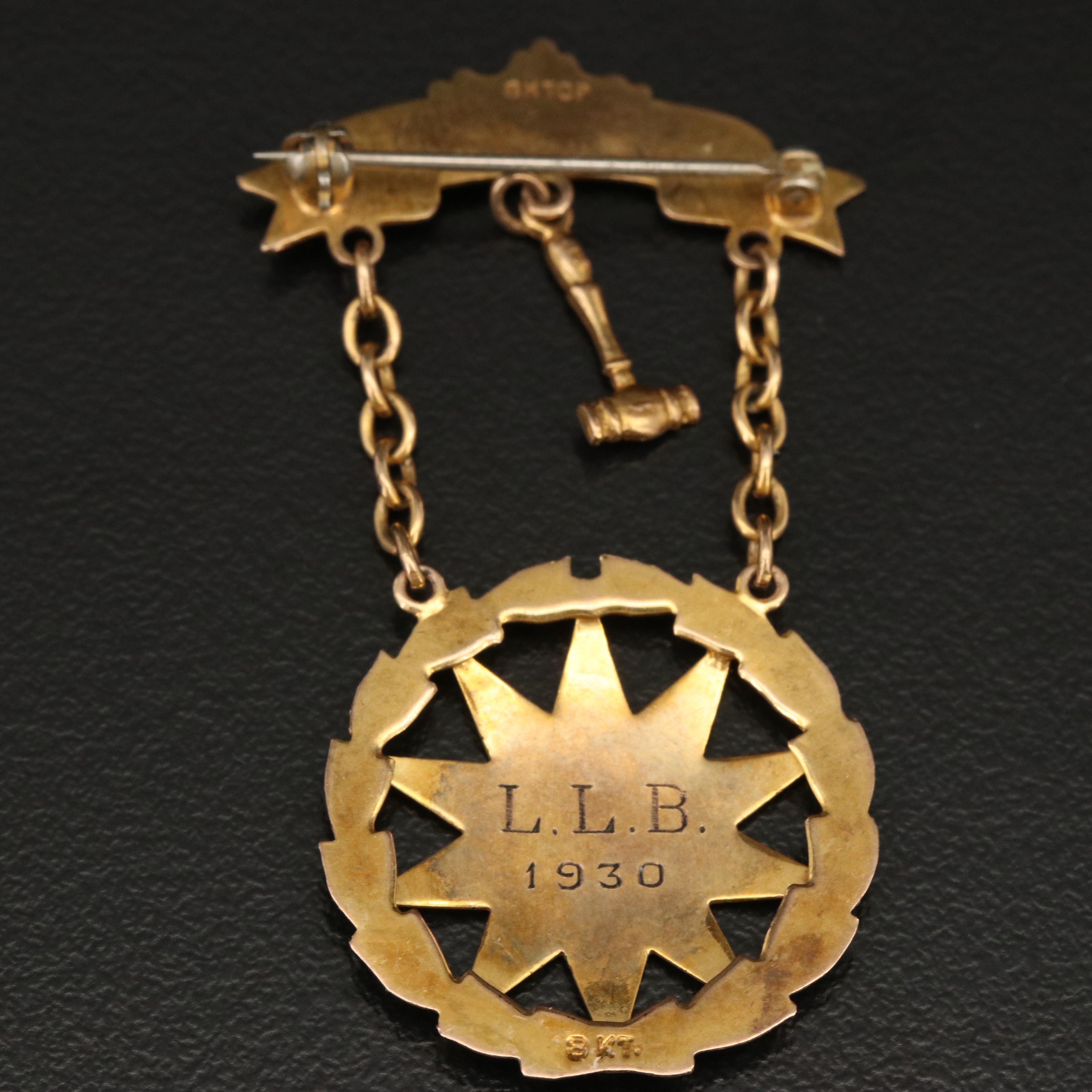 8K Enamel Alfat Easter Star Masonic Freemason Pin