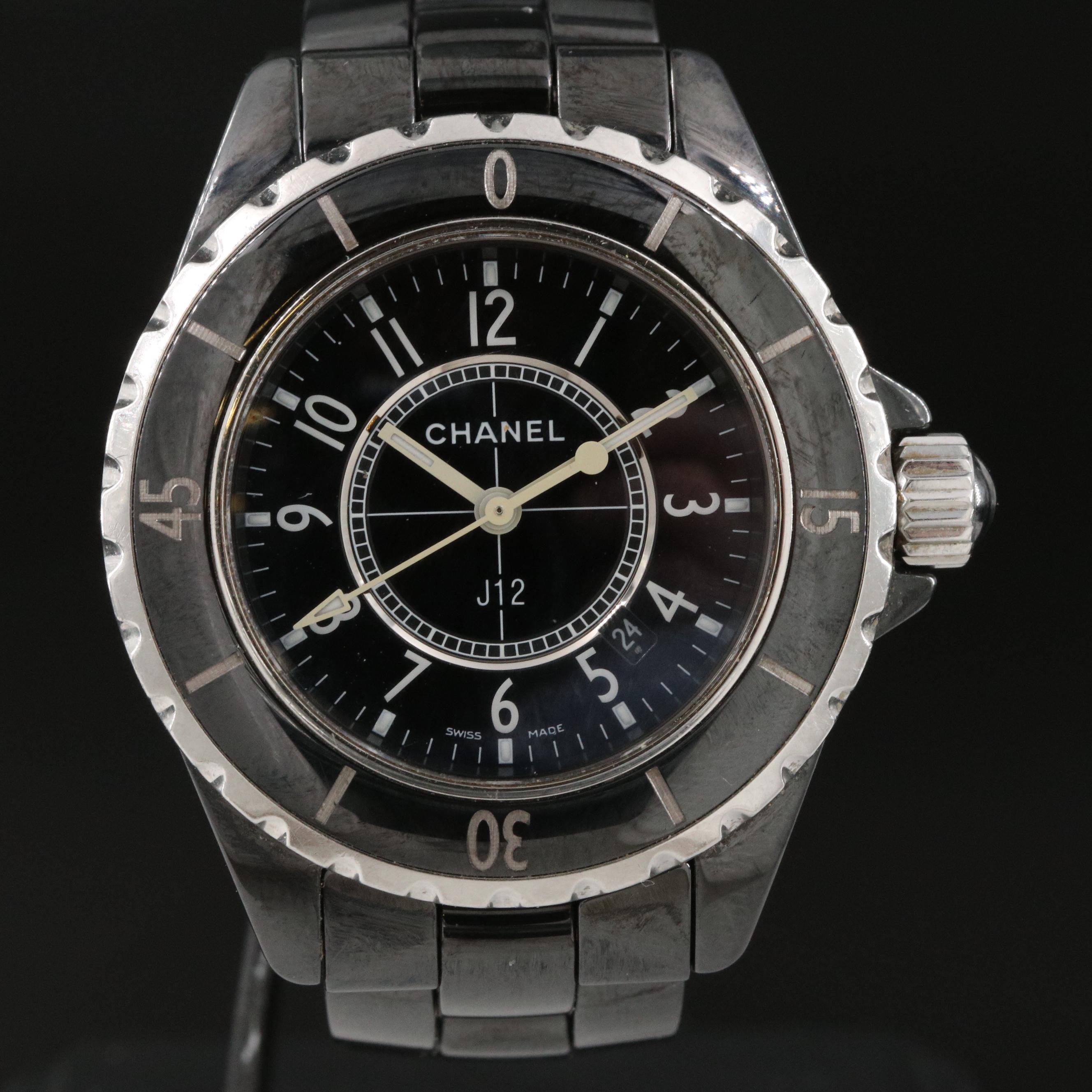 Chanel J12 with Date Stainless Steel and Ceramic Watch
