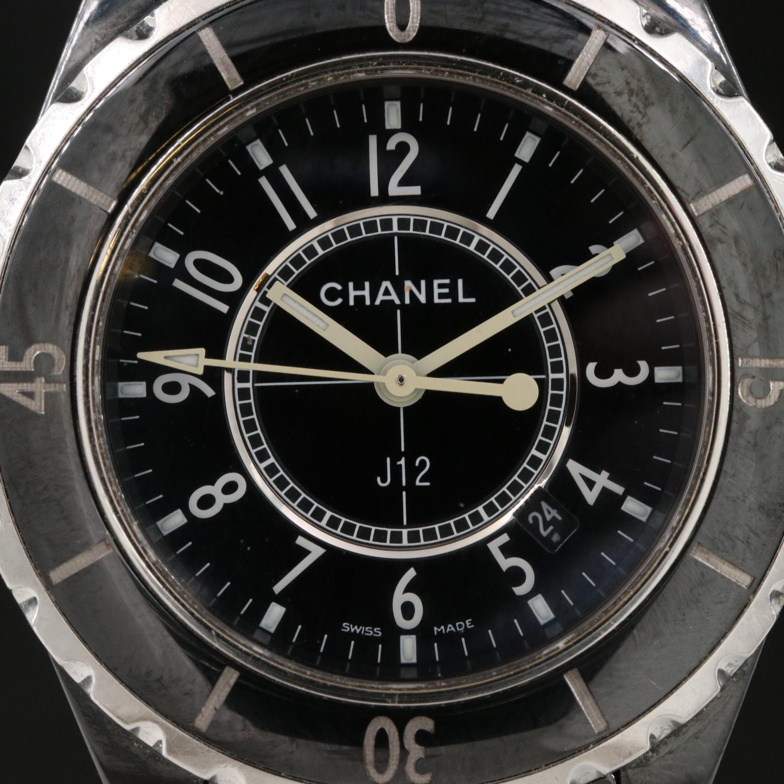 Chanel J12 with Date Stainless Steel and Ceramic Watch