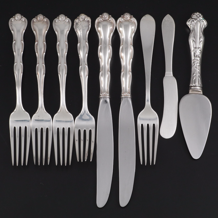 Gorham, Dominick & Haff and Other Sterling Silver Flatware, Early to Mid 20th C