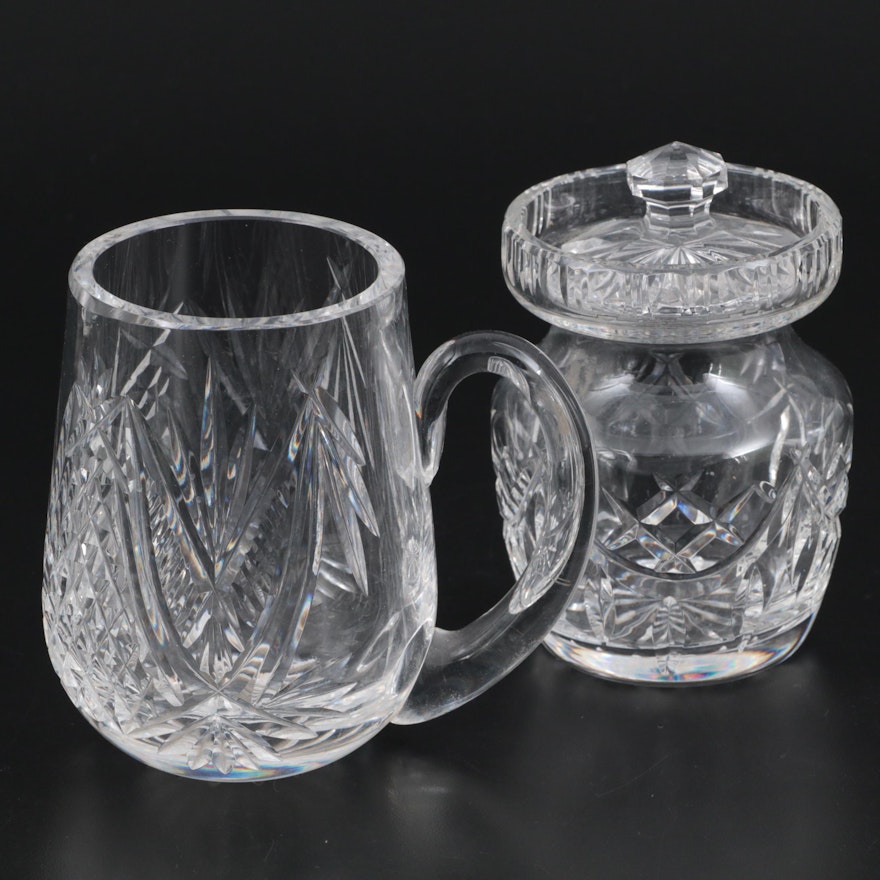 Waterford Crystal Lidded Jelly Jar and Mug