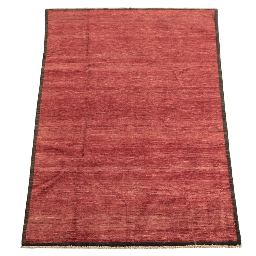 5'3 x 8'9 Hand-Knotted Pakistani Gabbeh Area Rug