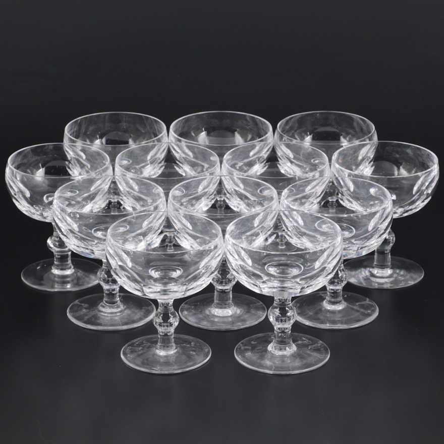 Waterford Crystal "Kathleen" Champagne Coupes, 1968-2017